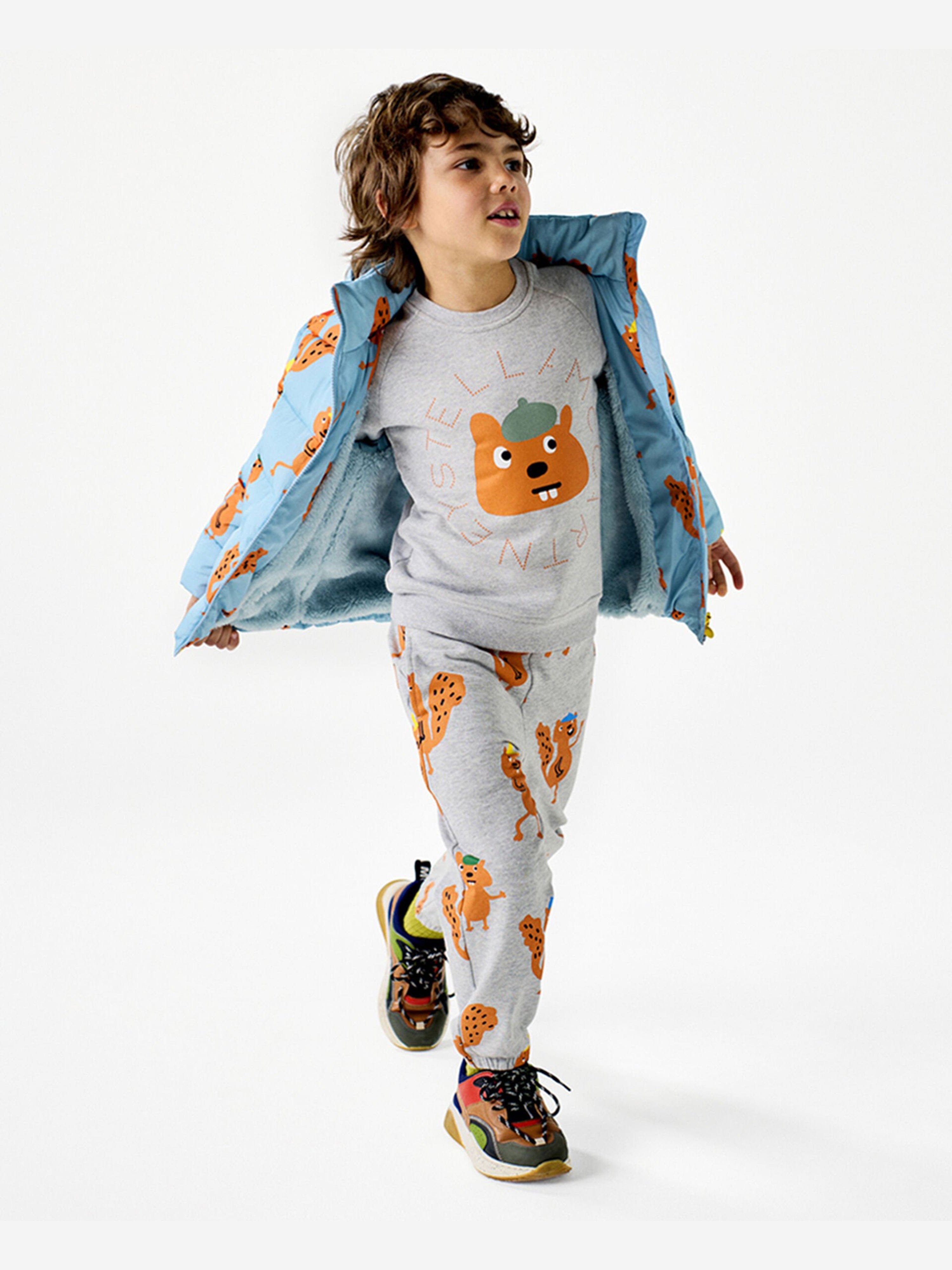 Stella McCartney Baby Boys Squirrels AOP Joggers in Grey