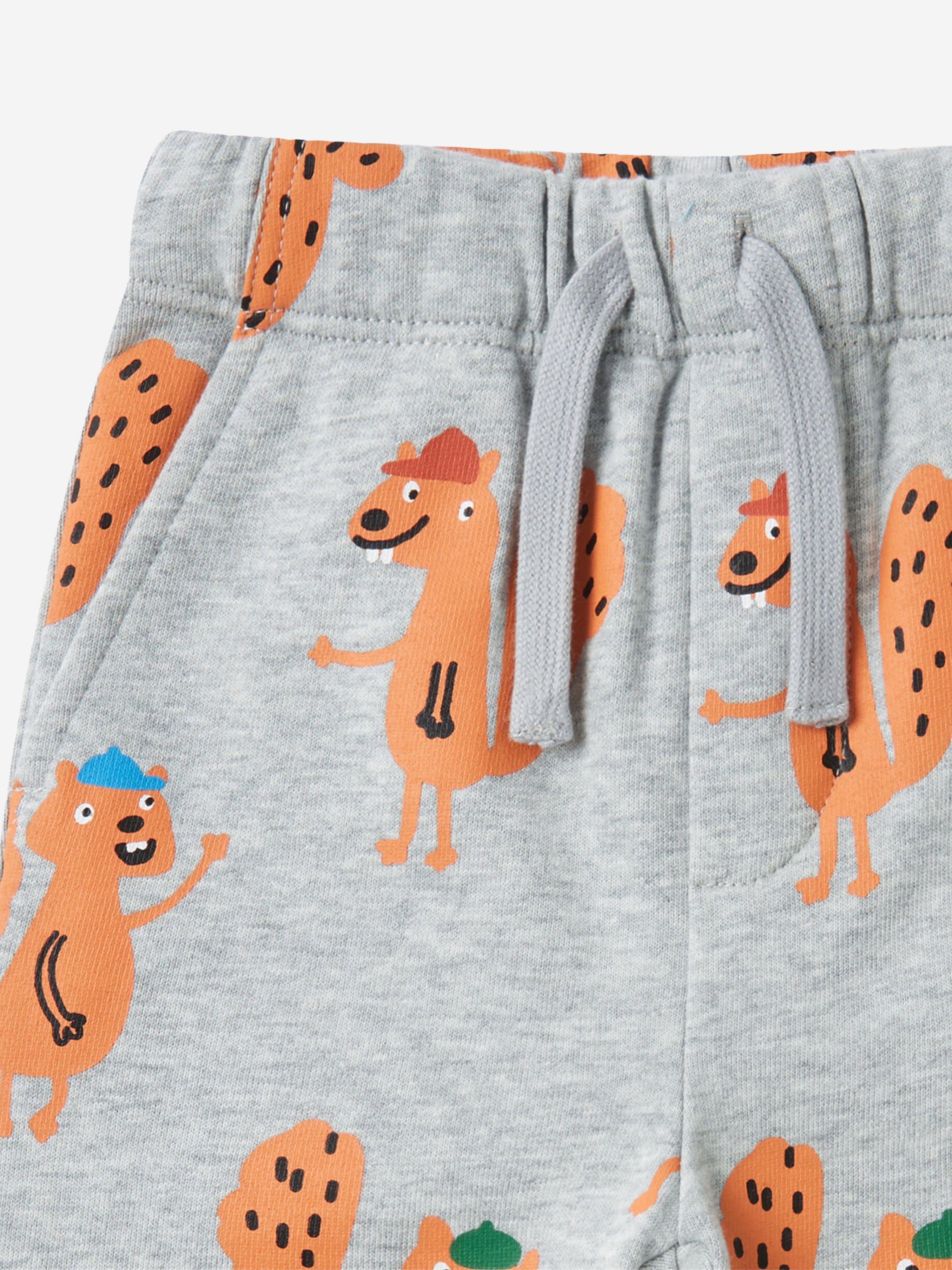 Stella McCartney Baby Boys Squirrels AOP Joggers in Grey