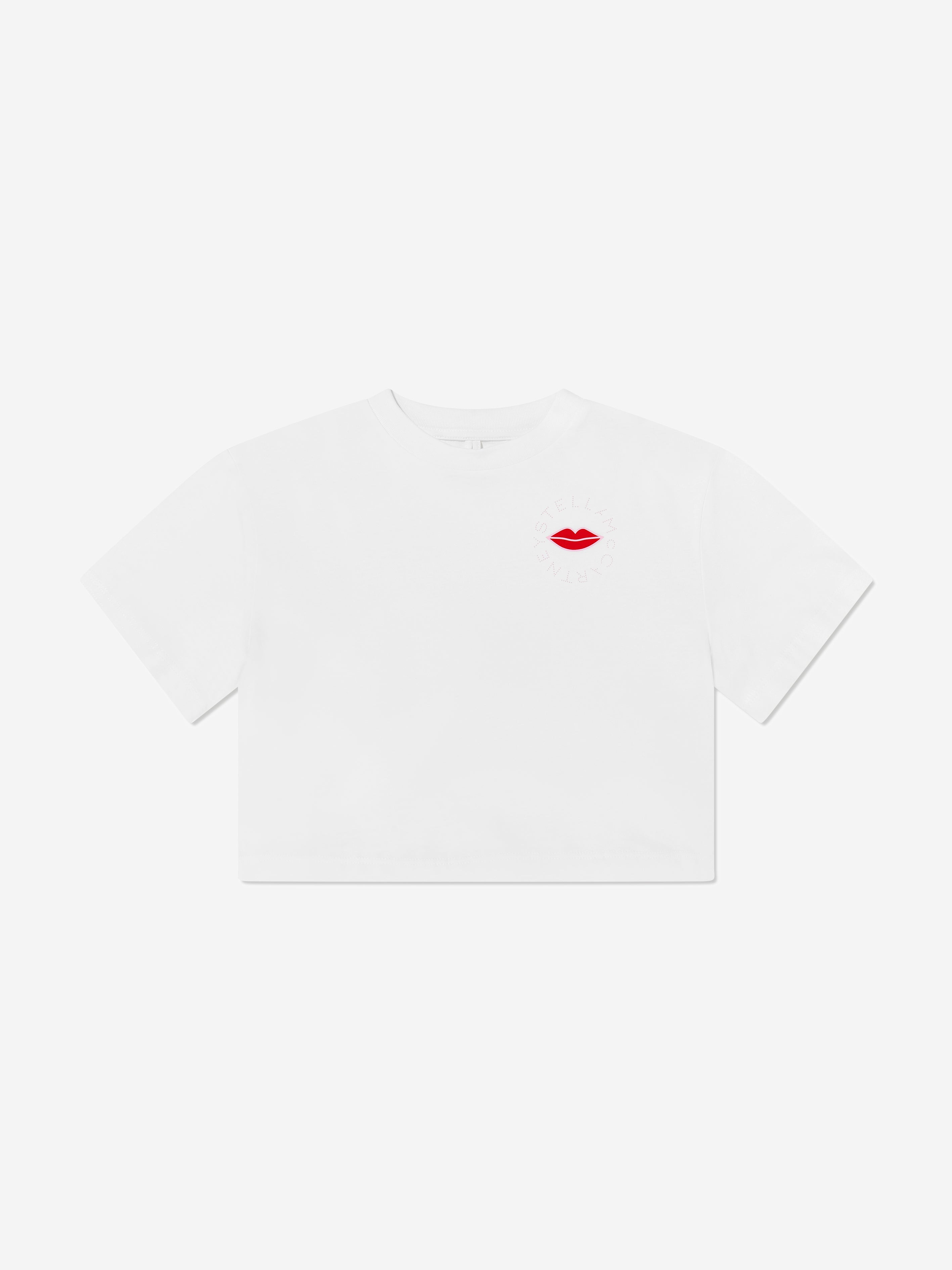 Stella McCartney Girls Lips Logo T-Shirt in White