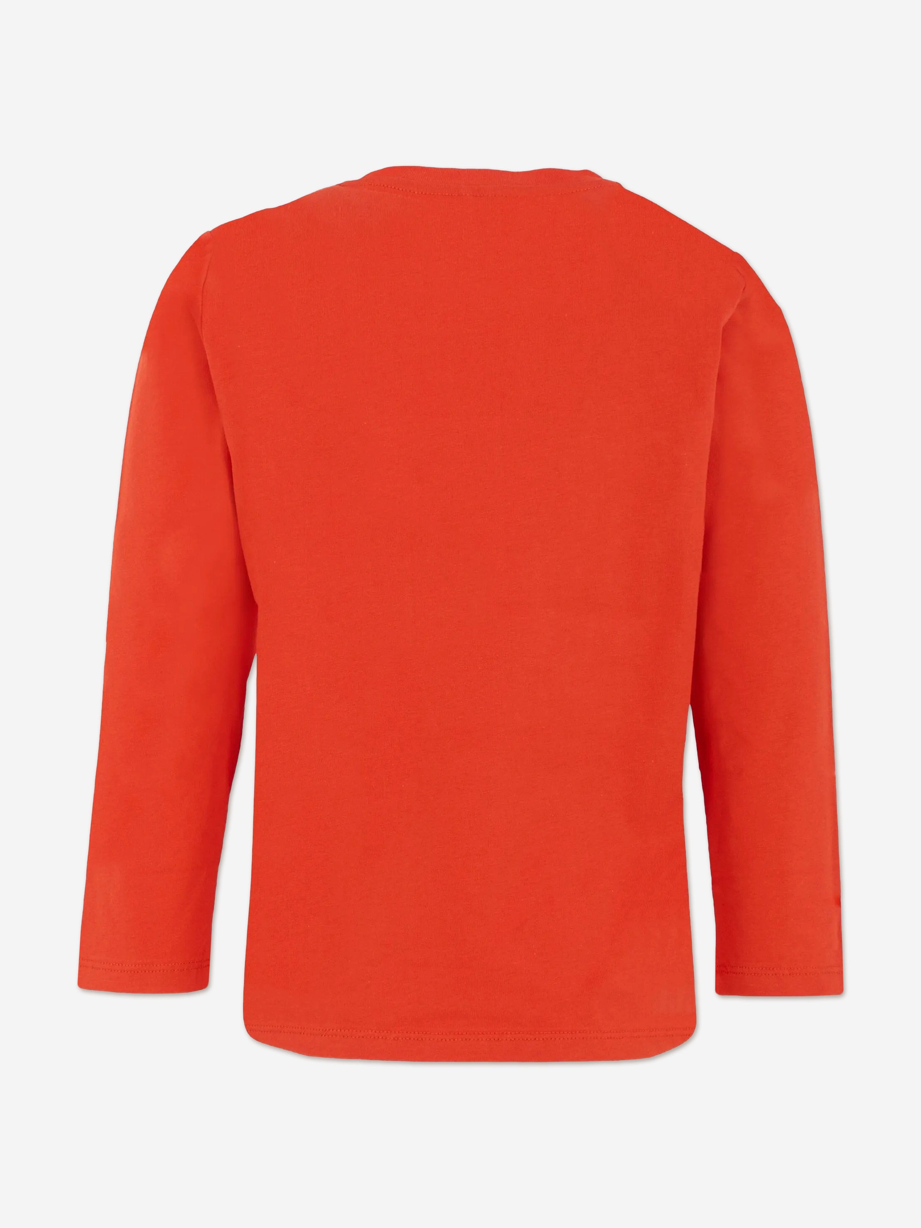 Stella McCartney Kids Long Sleeve Santa T-Shirt in Red