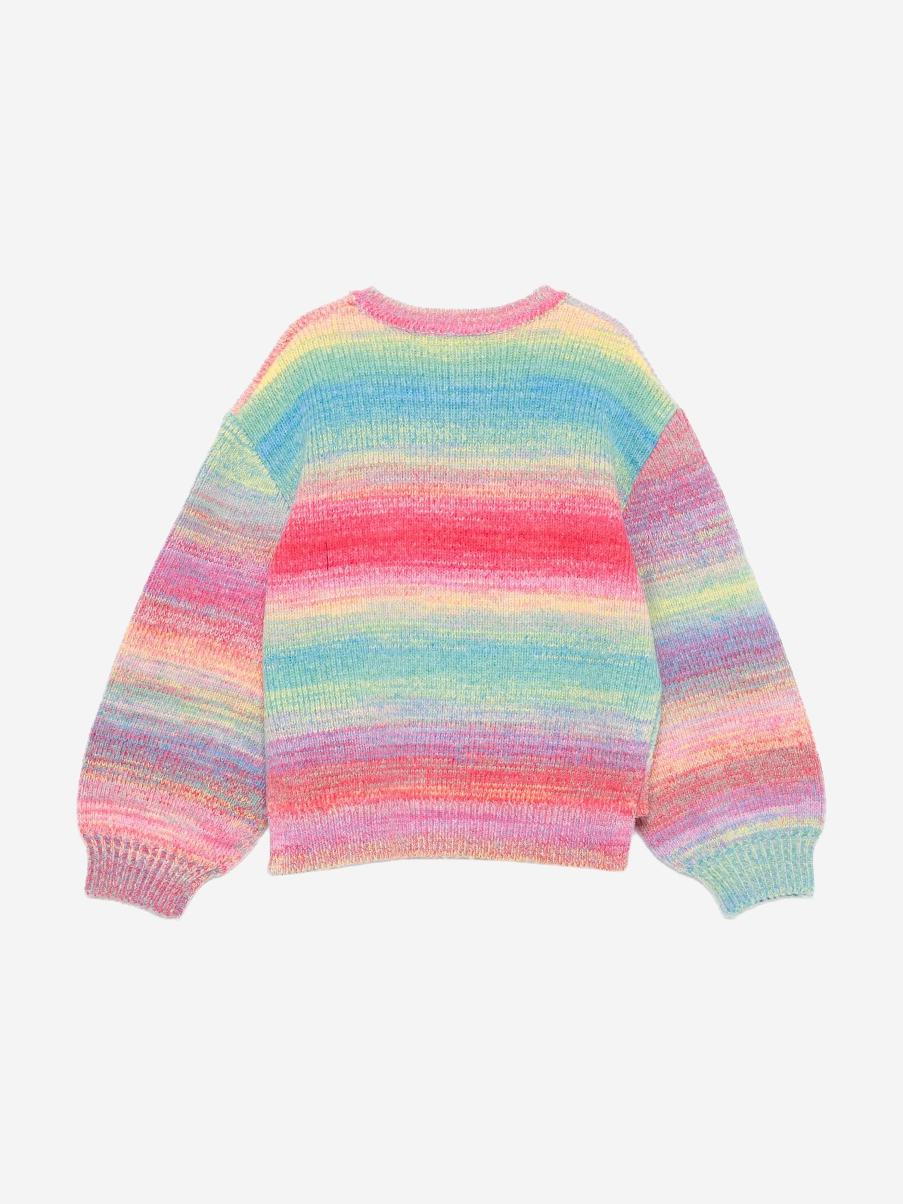 Stella McCartney Girls Striped Love Jumper in Multicolour