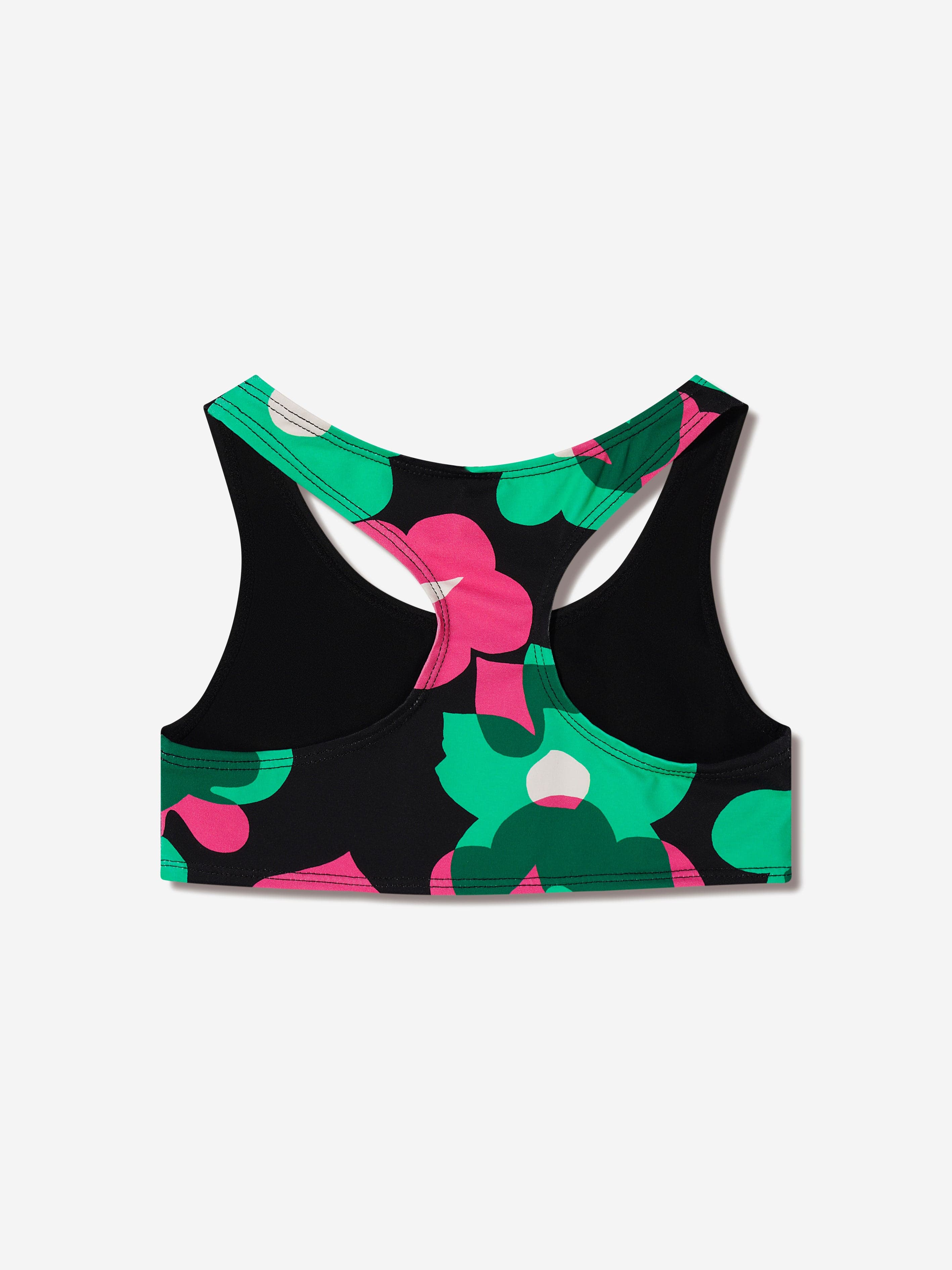 Stella McCartney Girls Cropped Floral Logo Sports Top