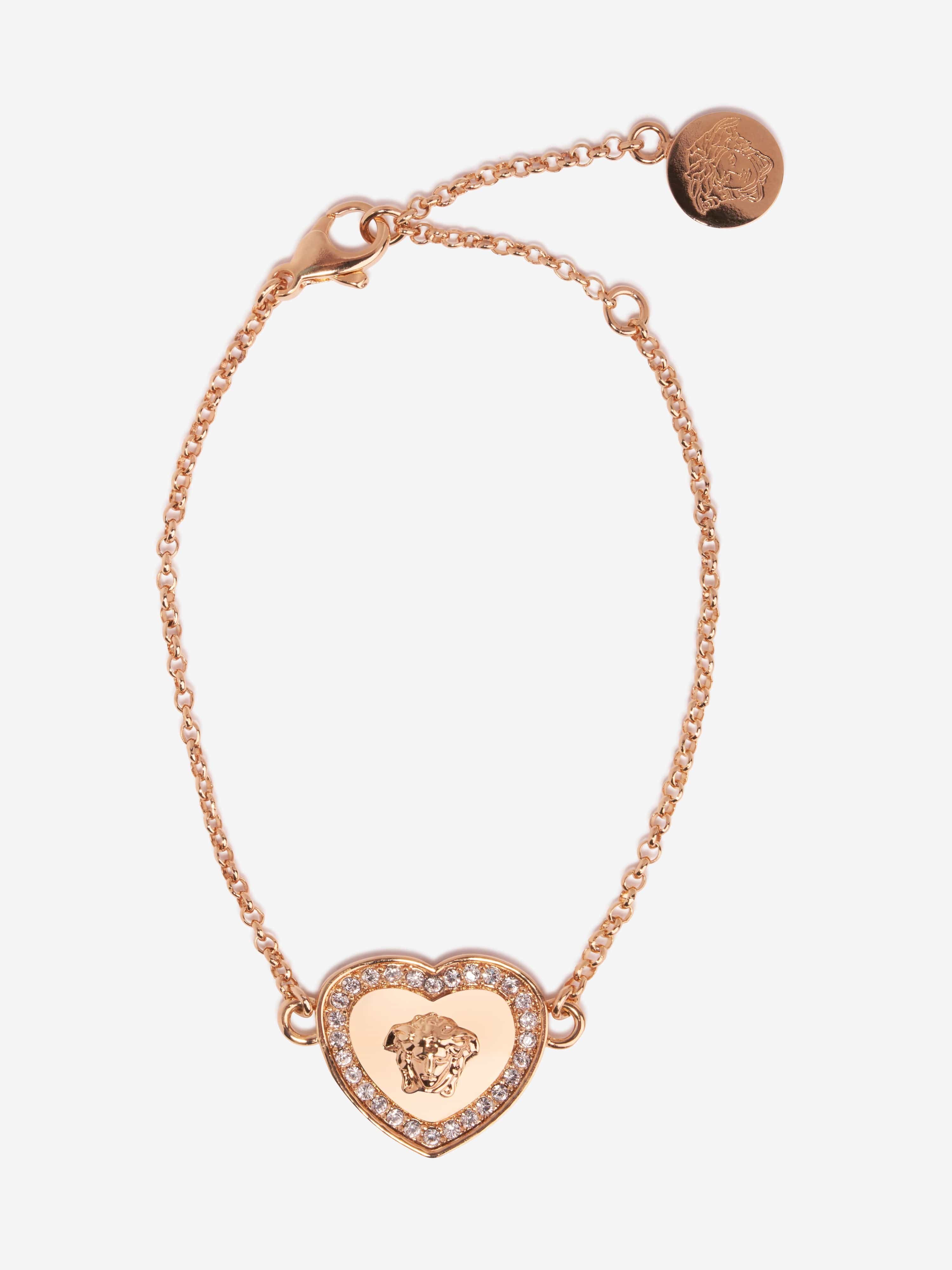 Versace Girls Heart Logo Bracelet in Gold