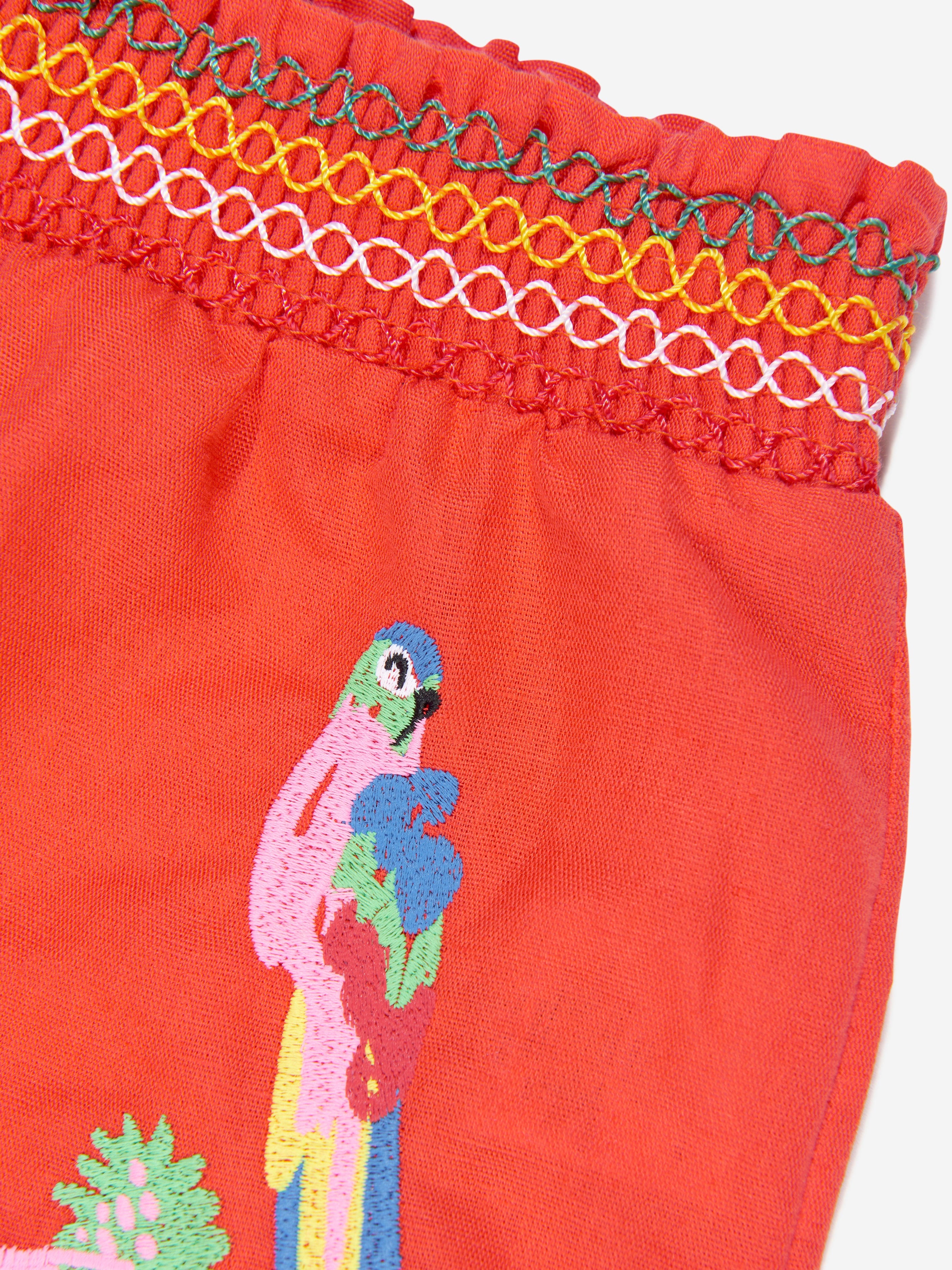 Stella McCartney Girls Bird Shorts in Red