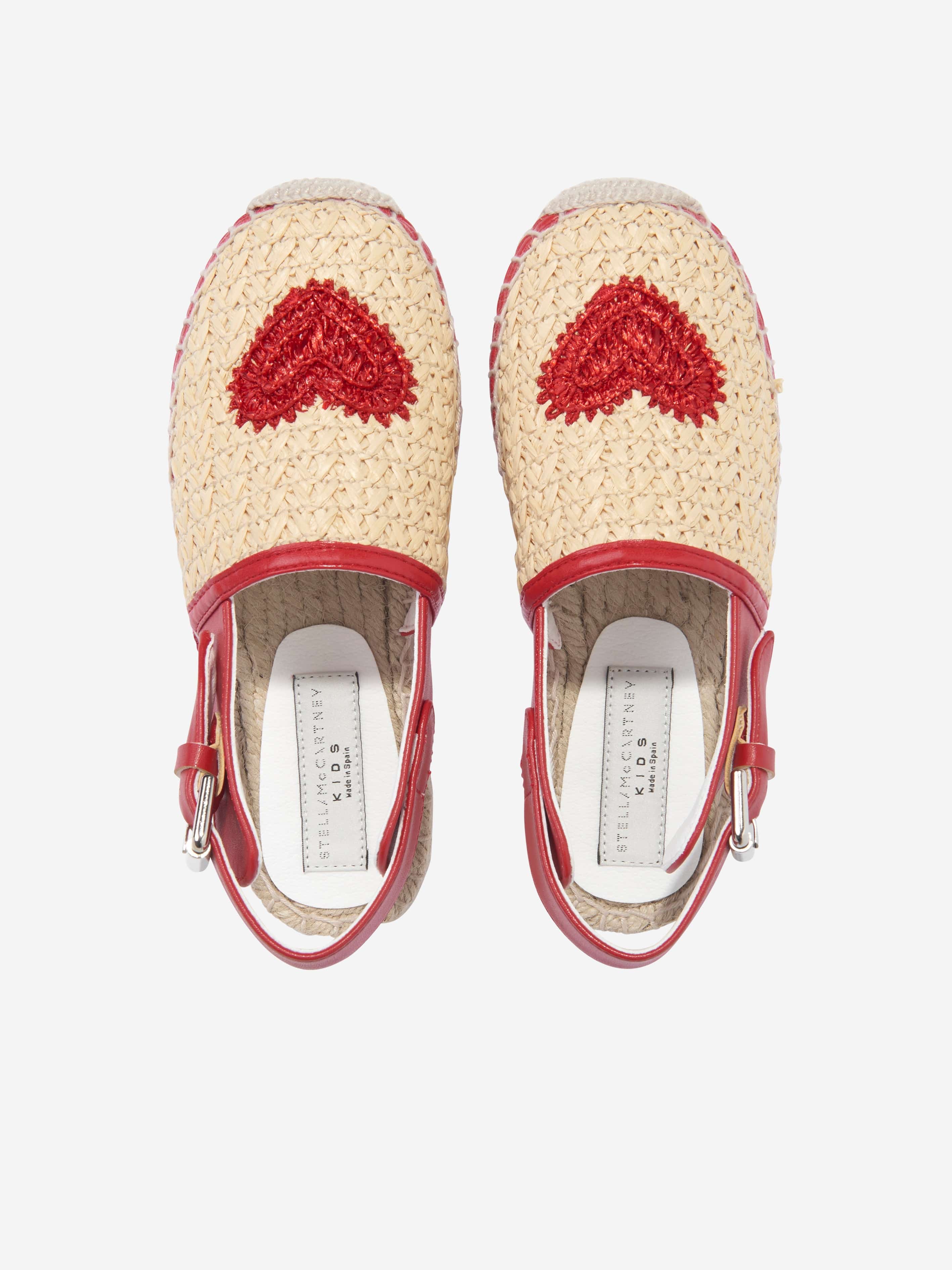 Stella McCartney Girls Heart Espadrilles in Beige