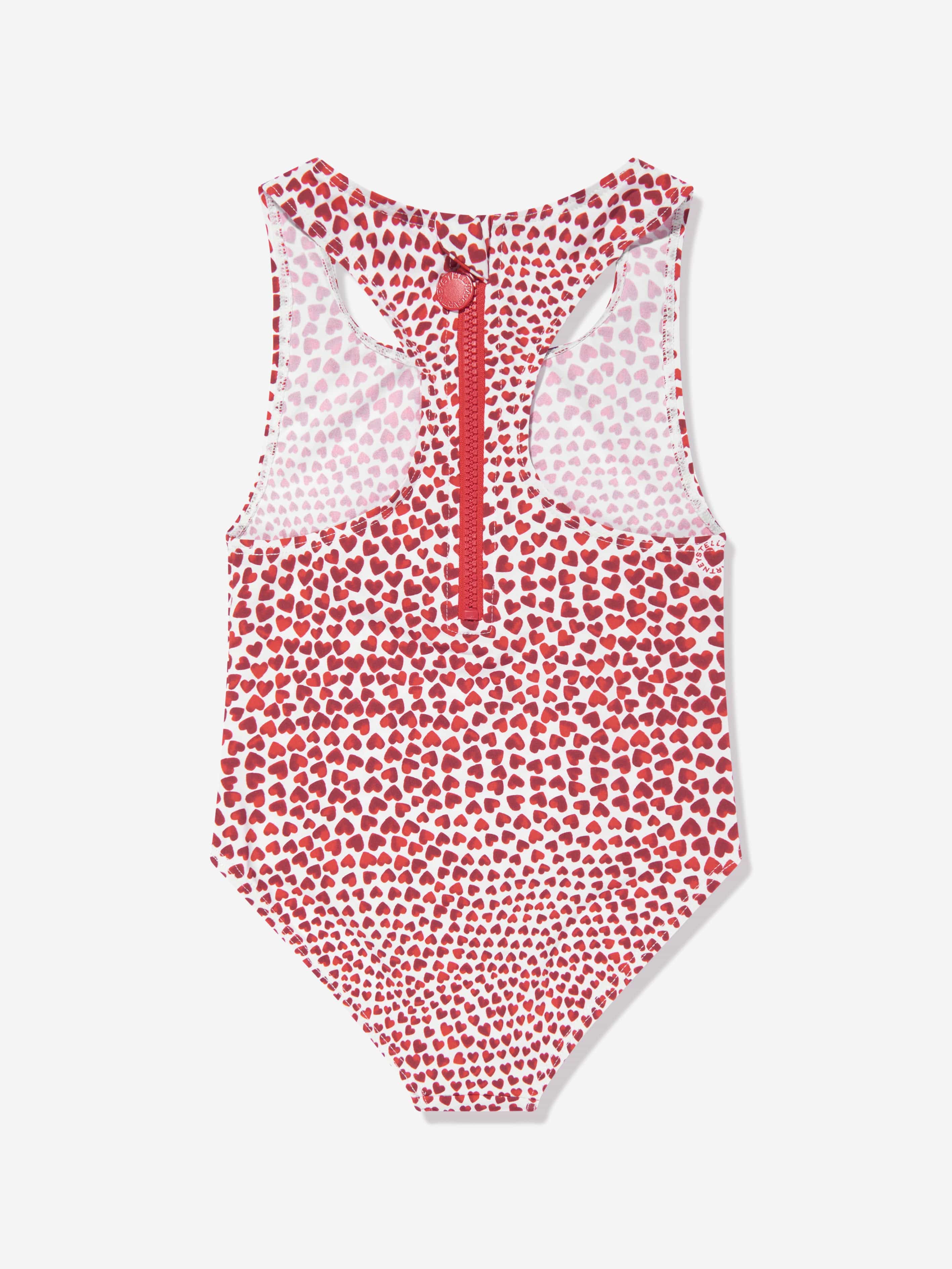 Stella McCartney Girls Heart Swimsuit in Red