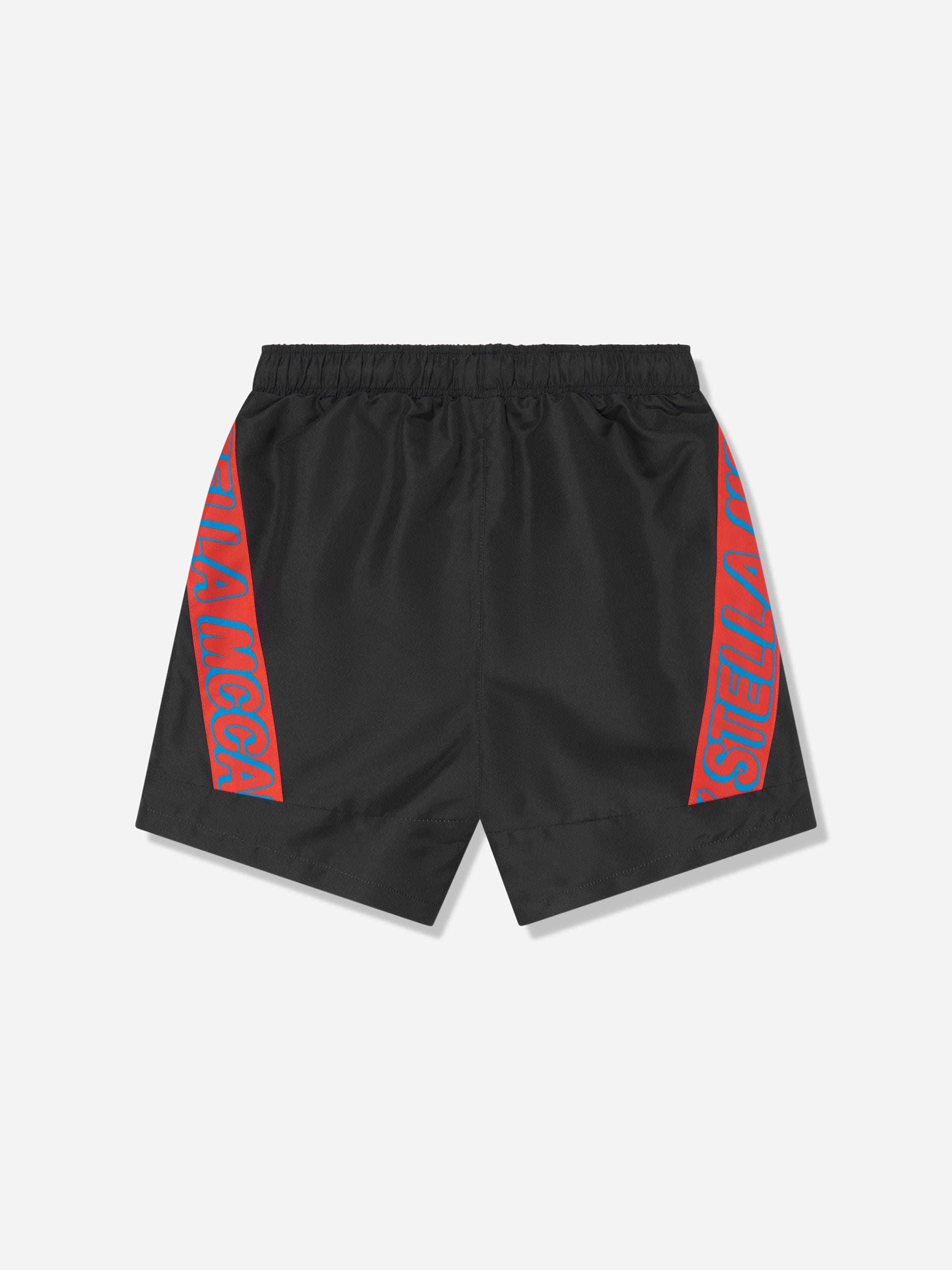 Stella McCartney Boys Logo Swim Shorts in Black