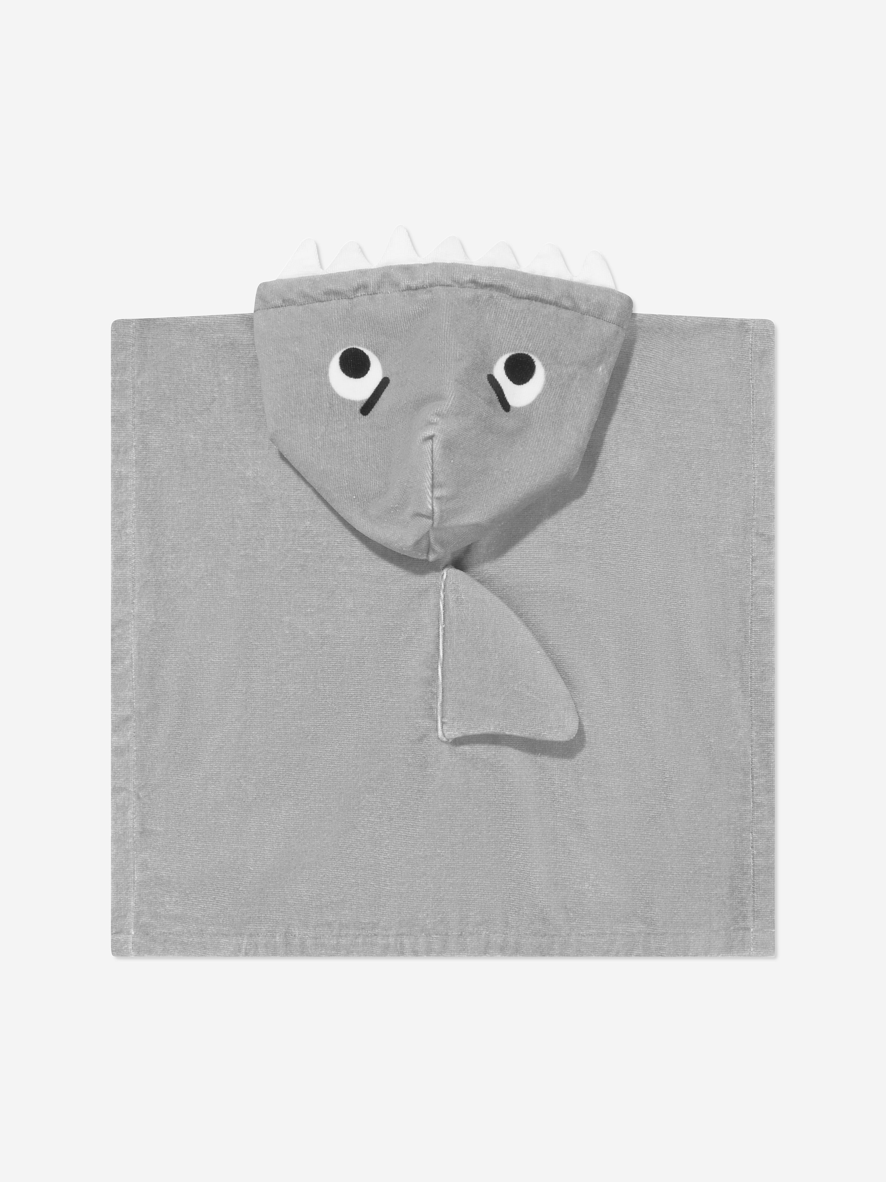 Stella McCartney Boys Shark Hooded Towel in Grey