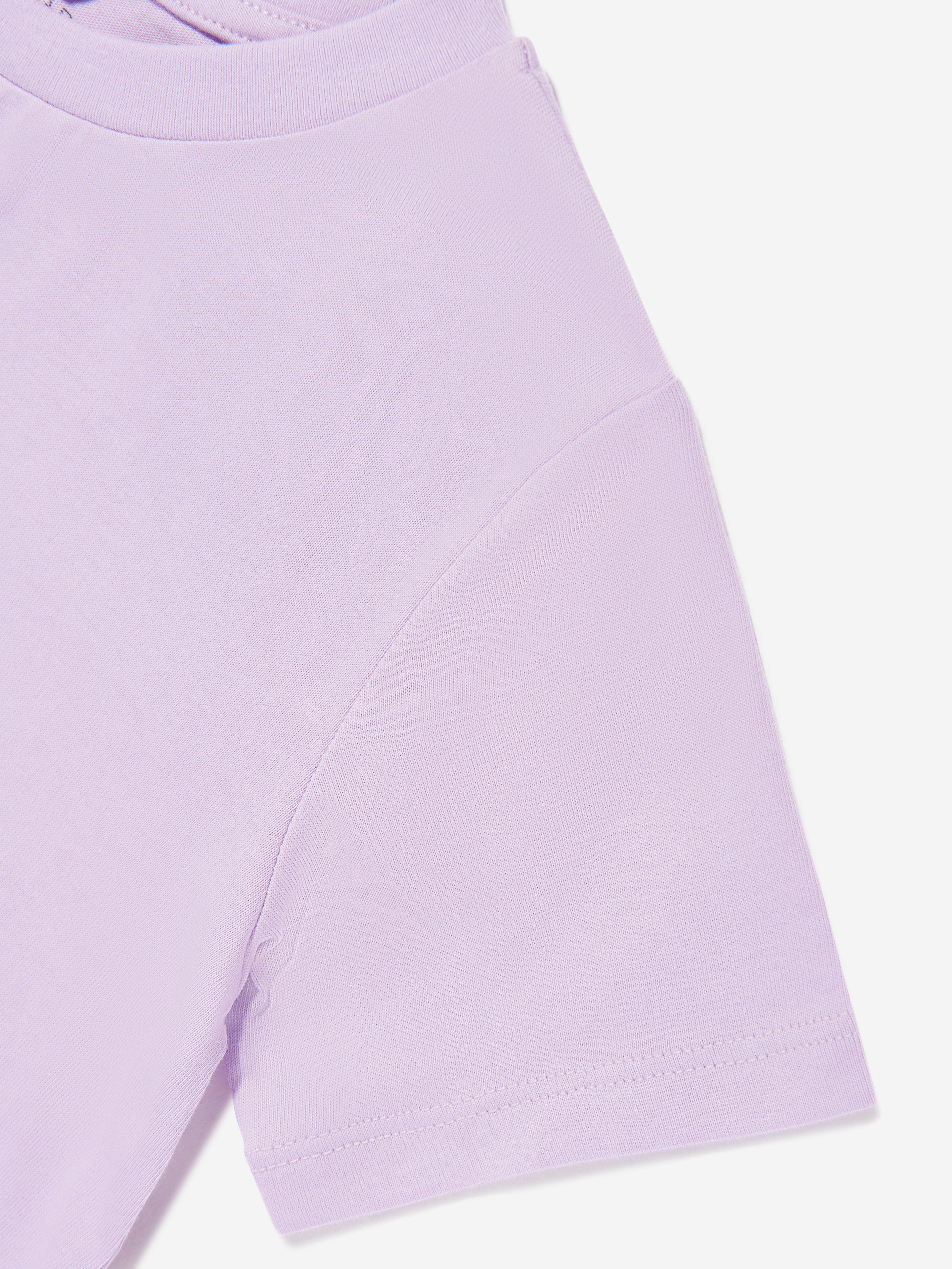 Stella McCartney Girls Fringed Star Jersey Dress in Purple