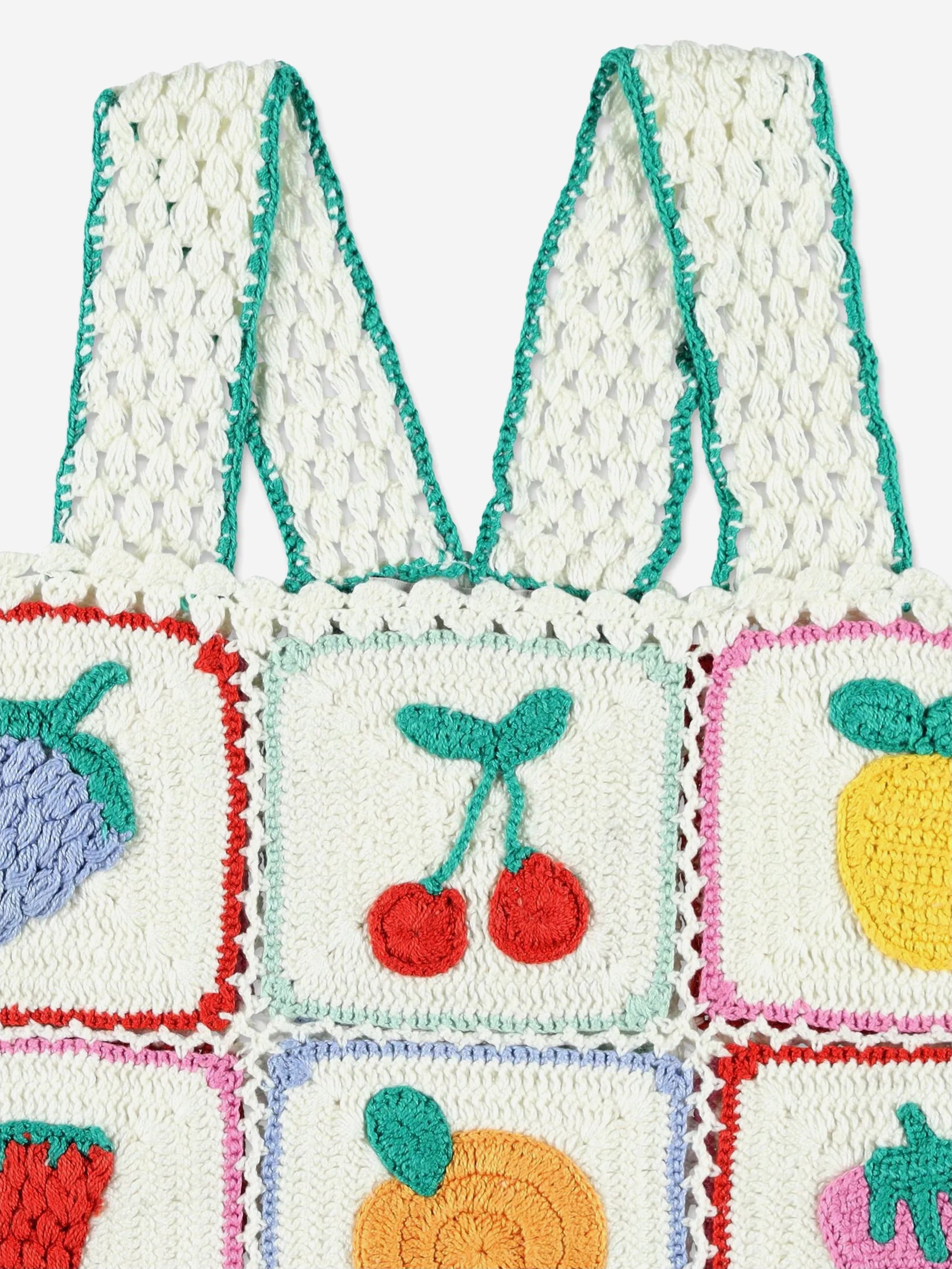 Stella McCartney Girls Knitted Fruit Top in Ivory