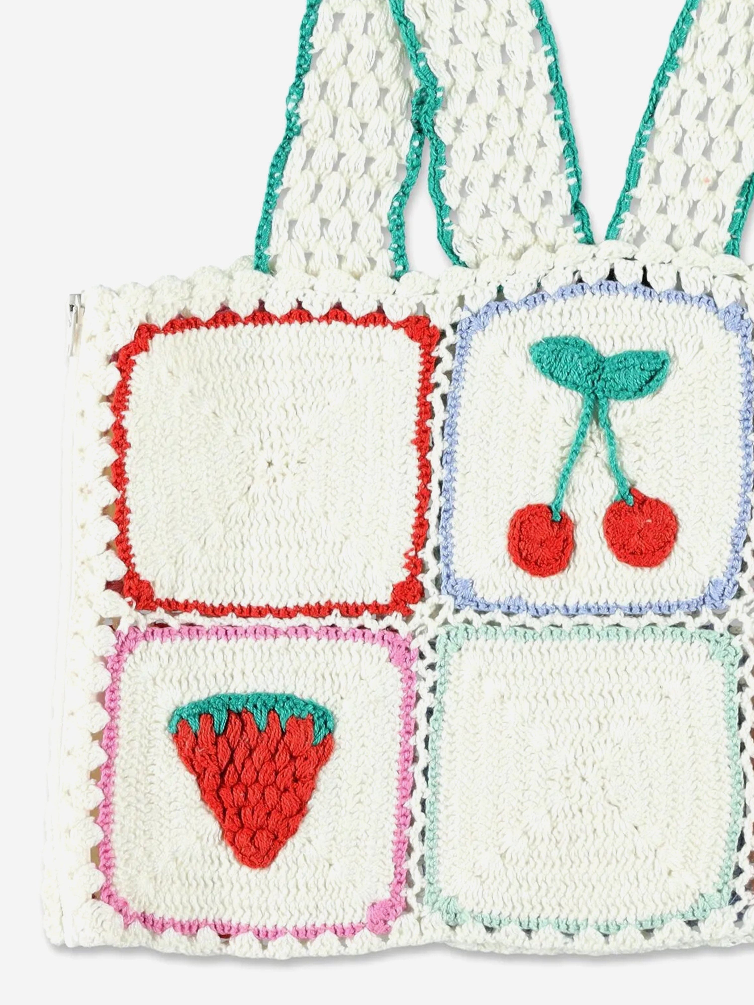 Stella McCartney Girls Knitted Fruit Top in Ivory