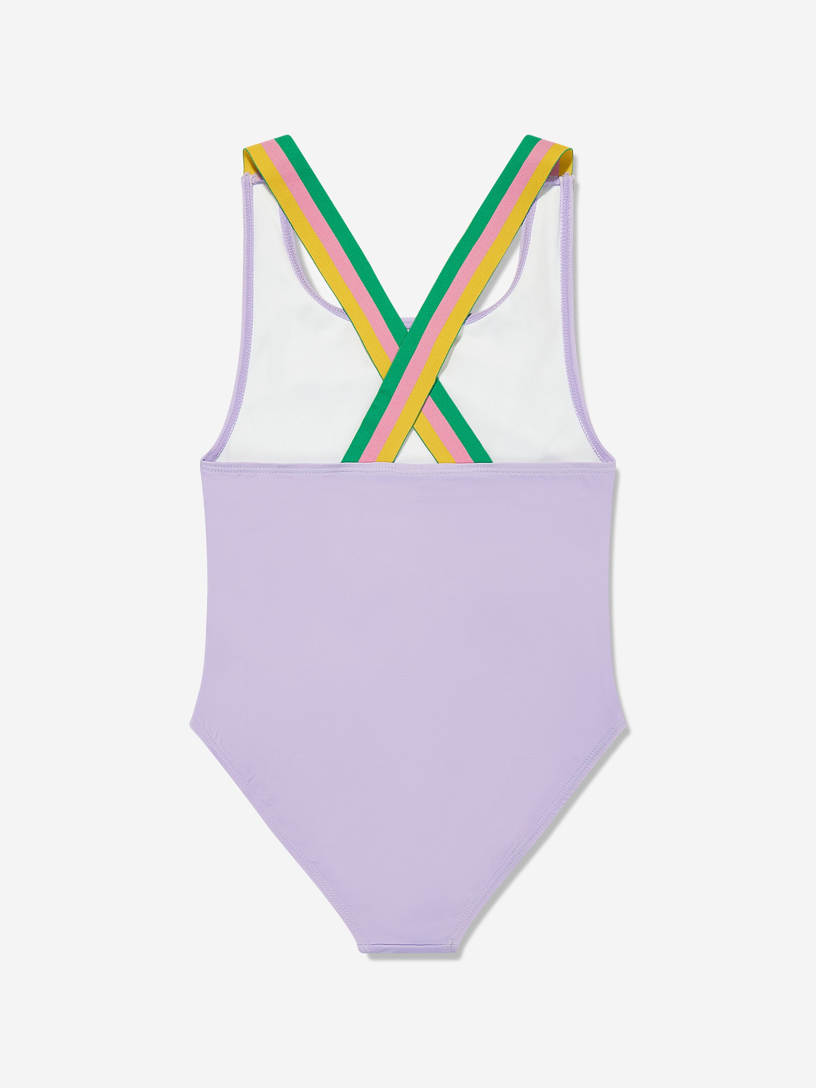 Stella McCartney Girls Fringed Star Swimsuit in Purple