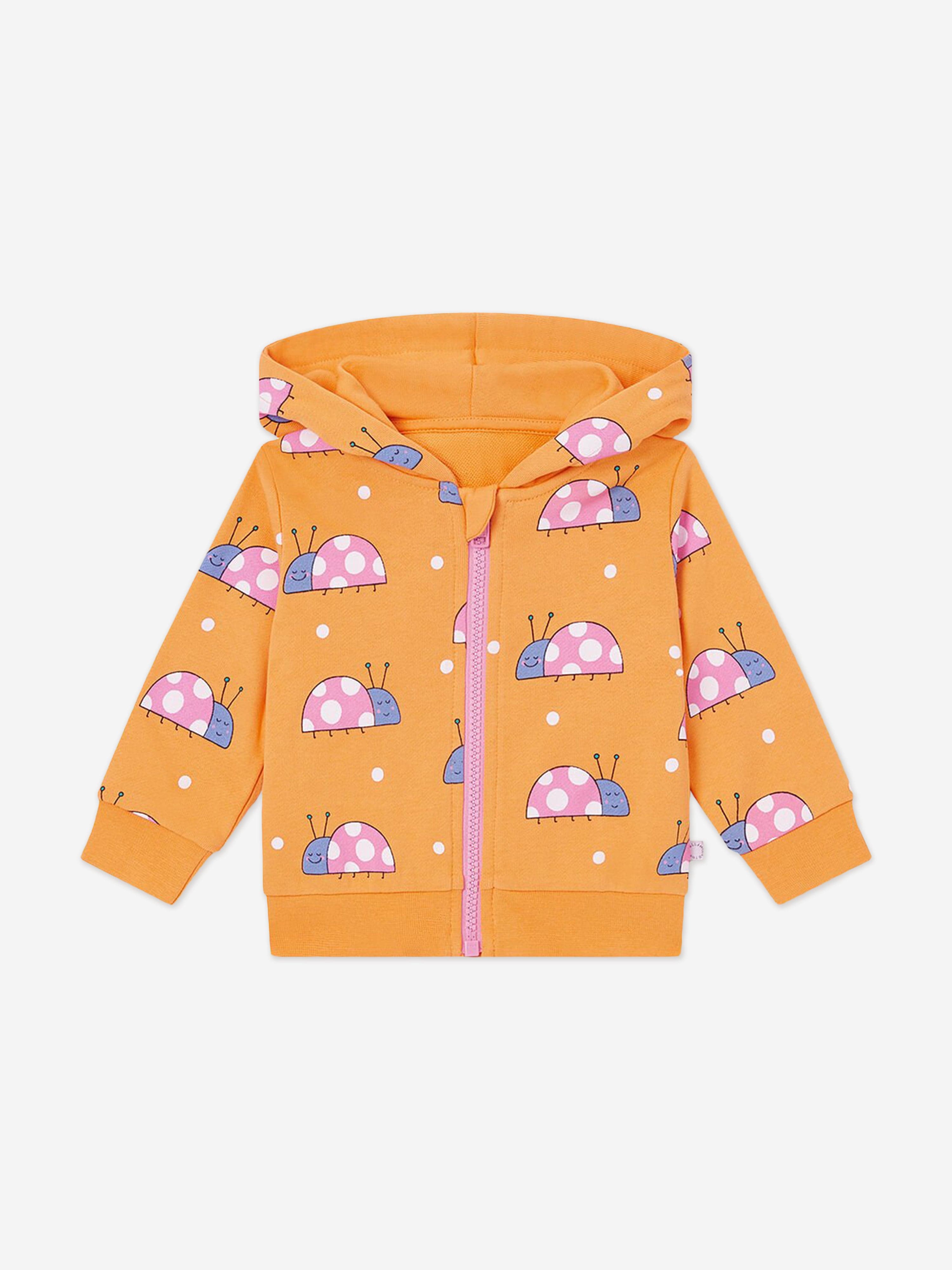 Stella McCartney Baby Girls Ladybird Zip Up Top in Orange