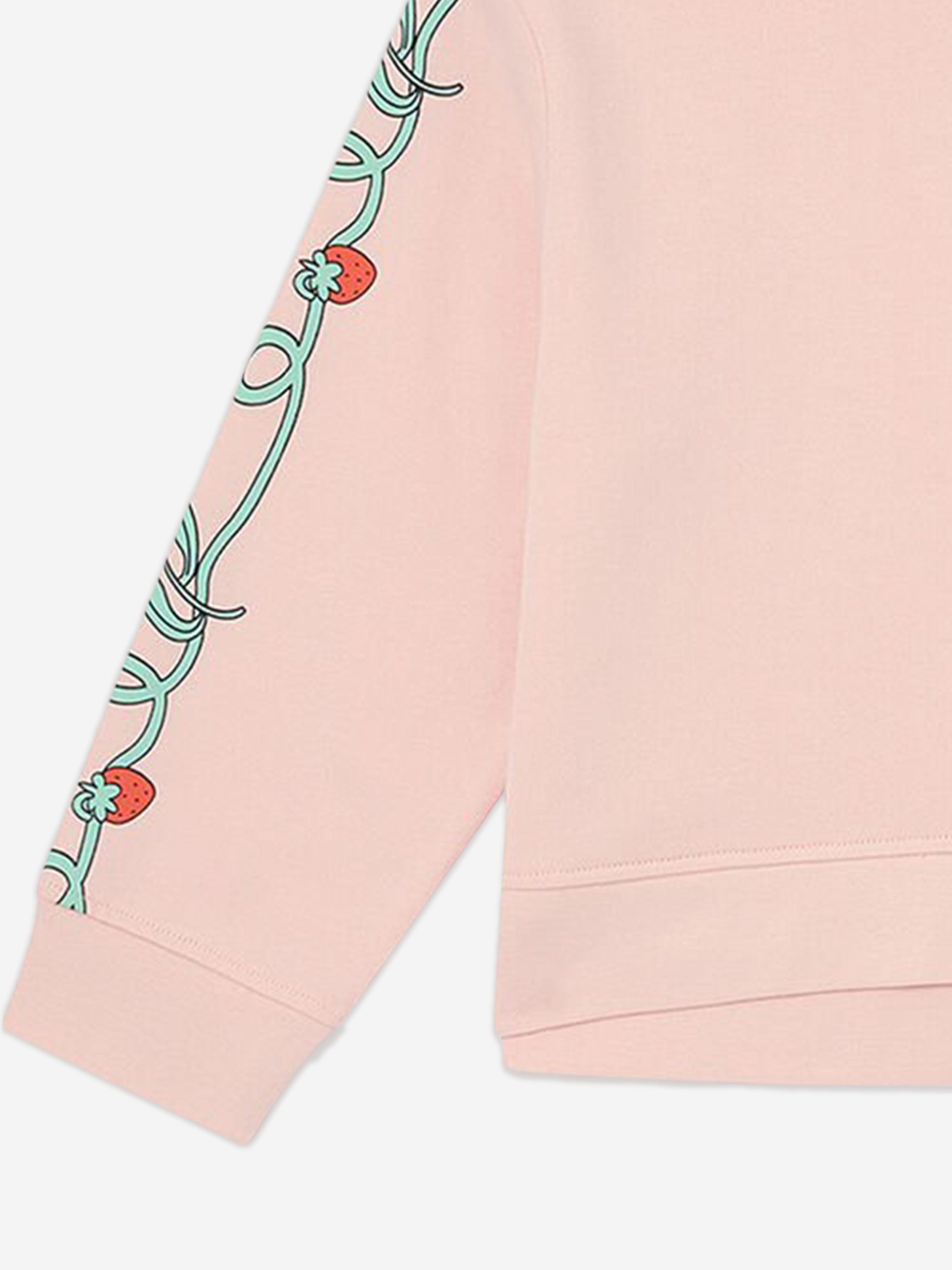 Stella McCartney Girls Flower Logo Sweashirt in Pink