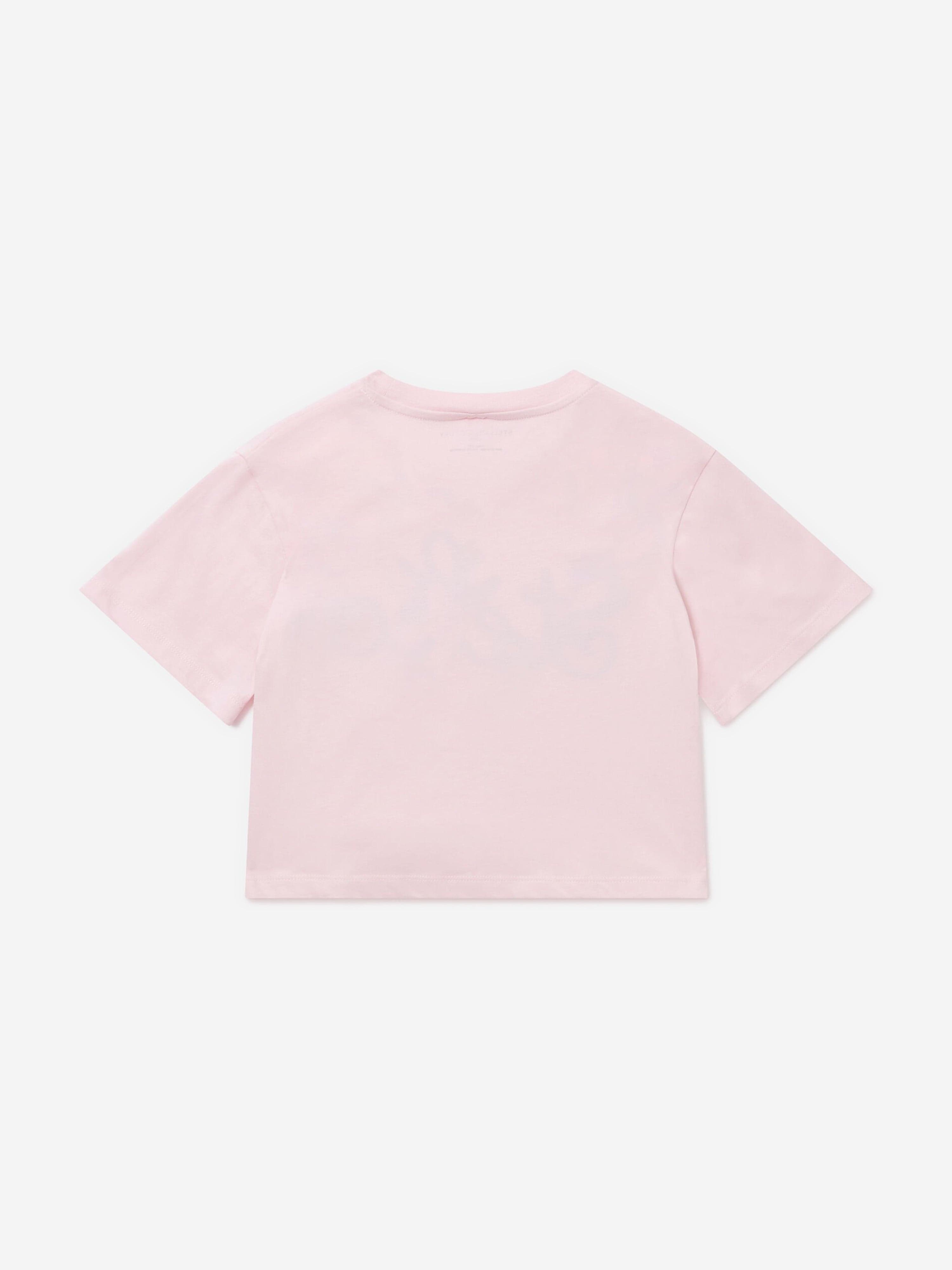 Stella McCartney Girls Flower Logo T-Shirt in Pink