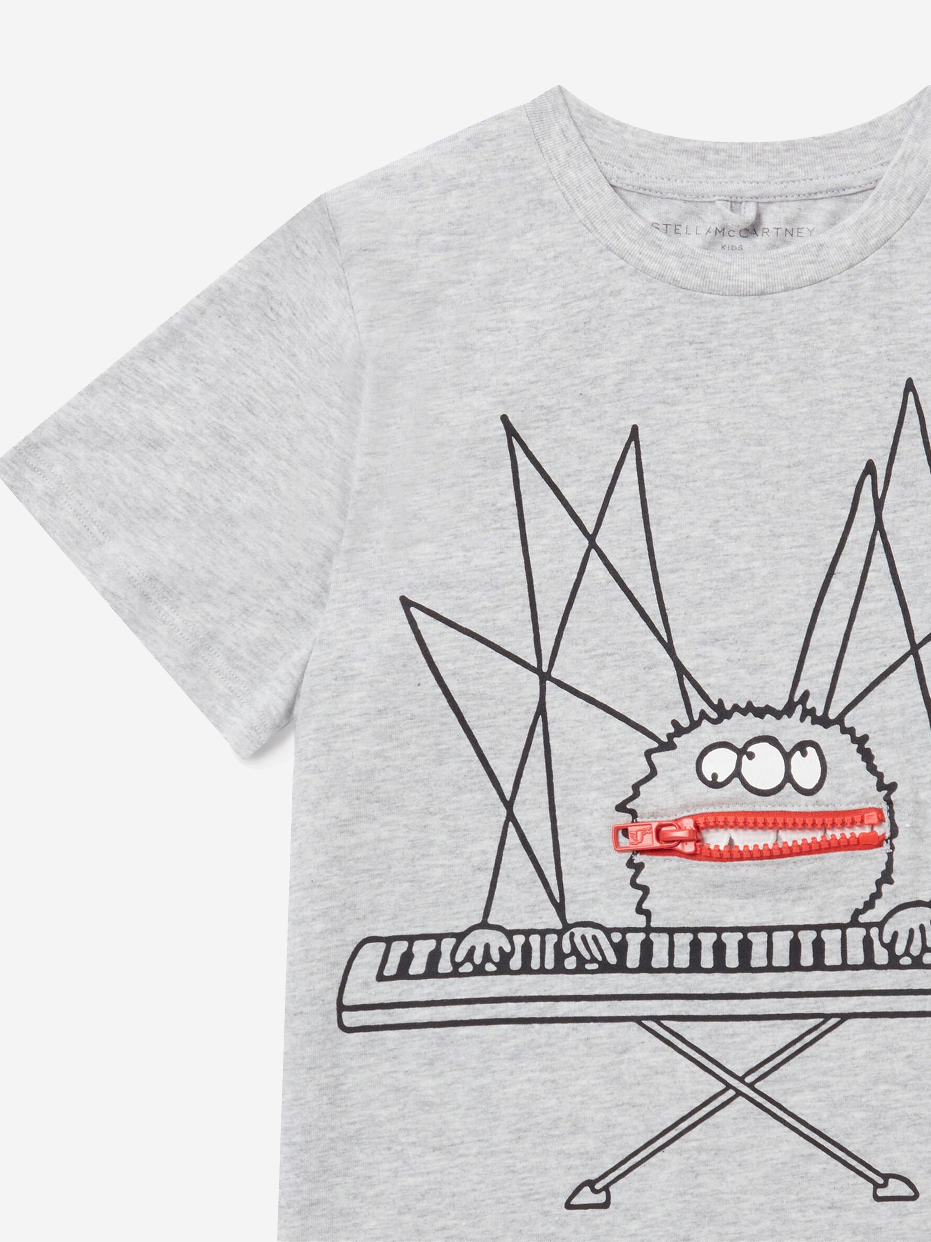 Stella McCartney Boys Spider Print T-Shirt in Grey