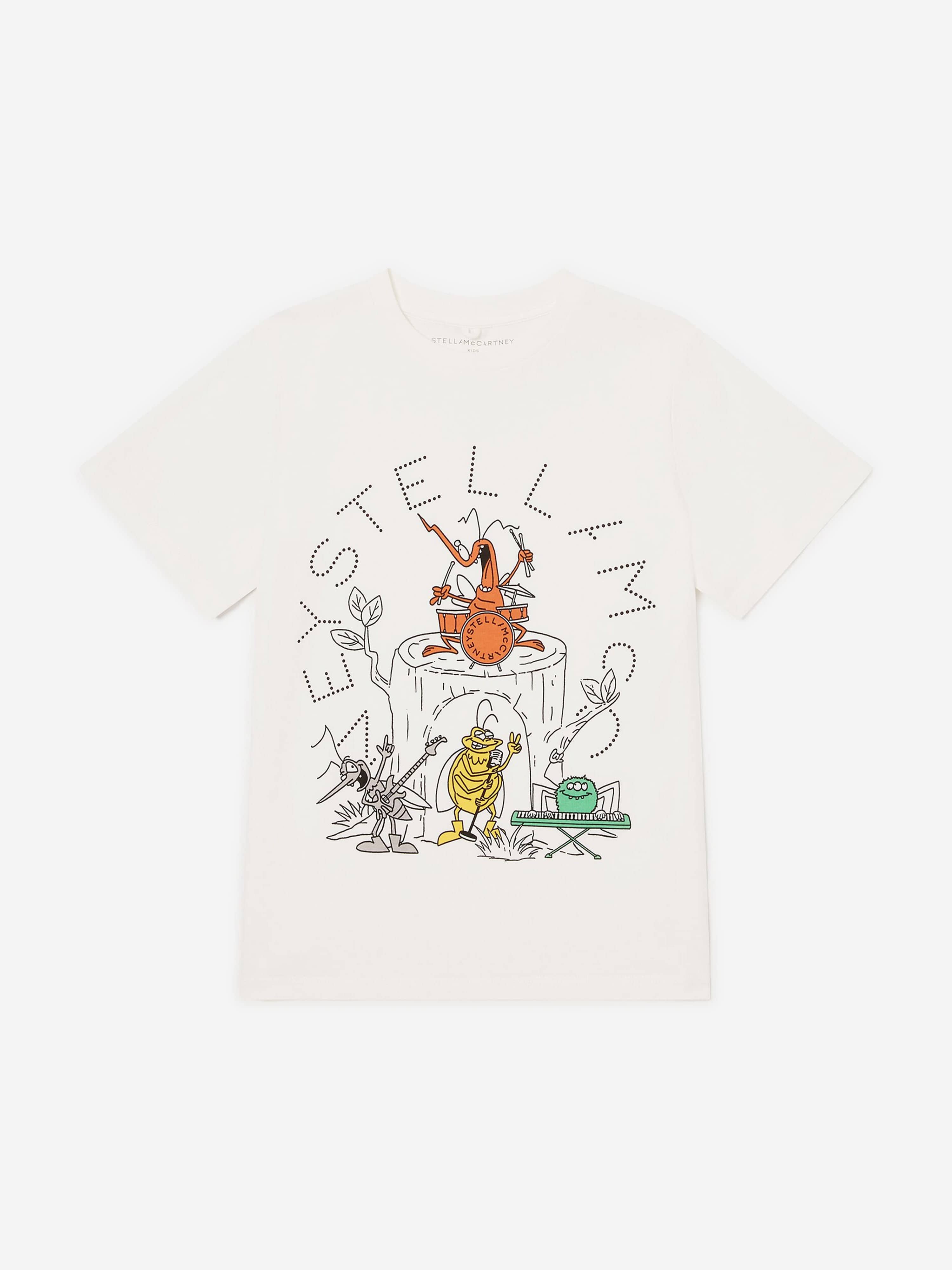 Stella McCartney Boys Bug Band T-Shirt in Ivory