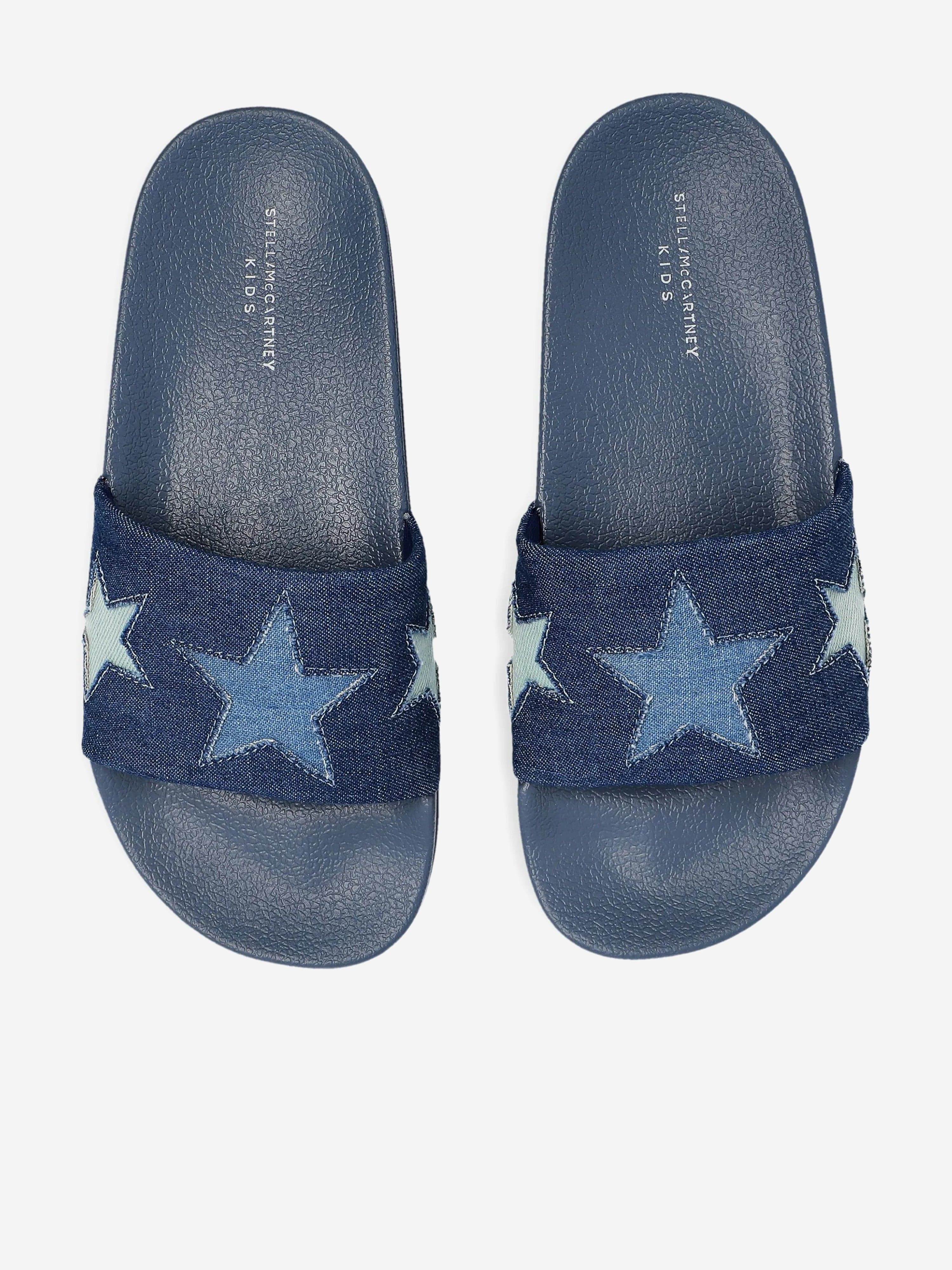 Stella McCartney Girls Star Sliders in Blue