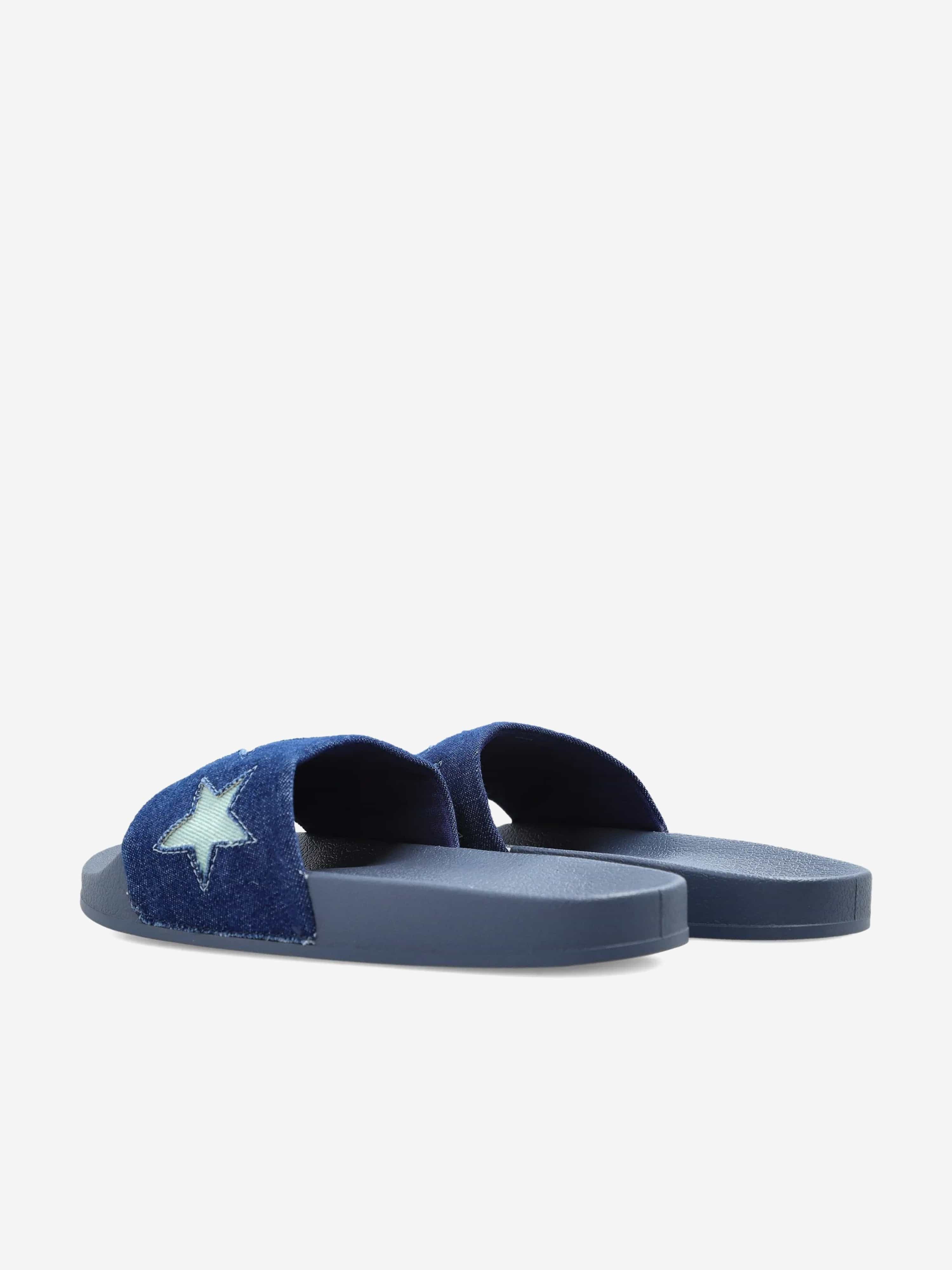 Stella McCartney Girls Star Sliders in Blue