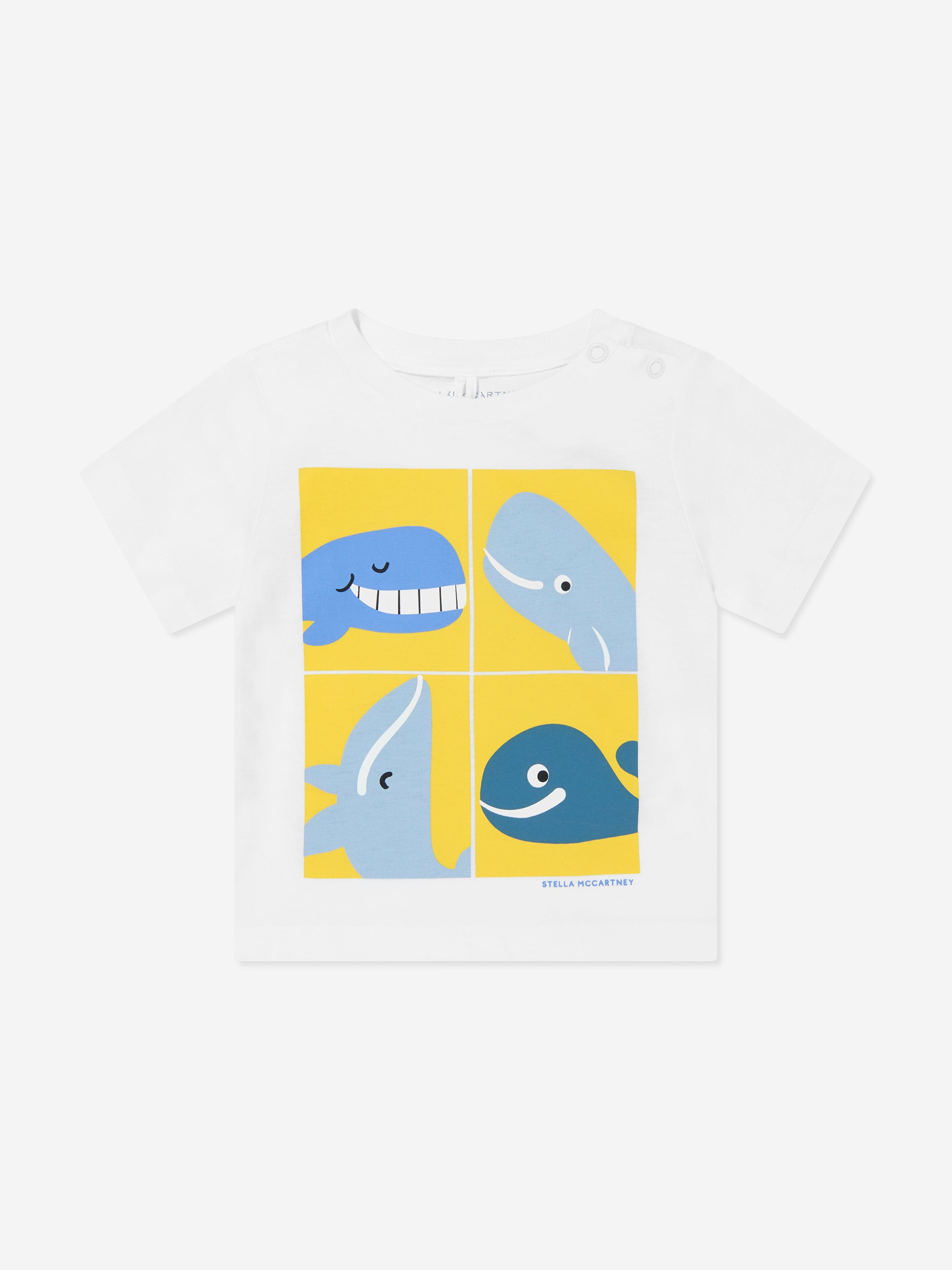 Stella McCartney Baby Boys Whales Print T-Shirt in White