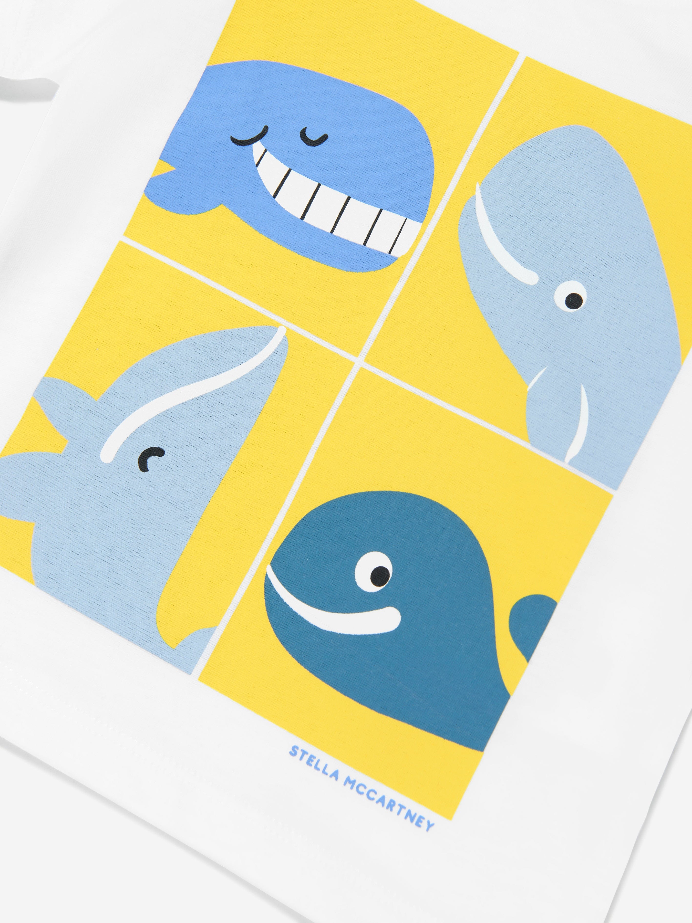Stella McCartney Baby Boys Whales Print T-Shirt in White
