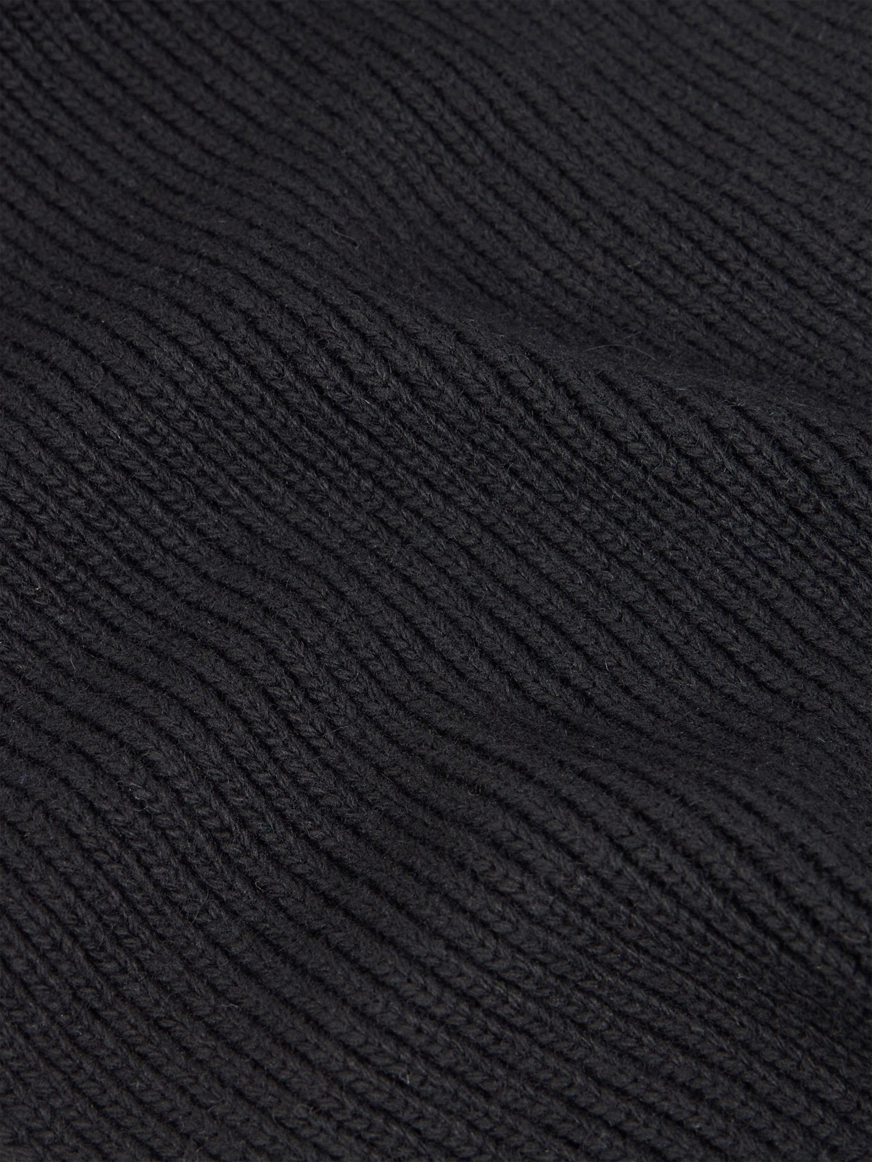Stone Island Boys Wool Knitted Logo Scarf in Black