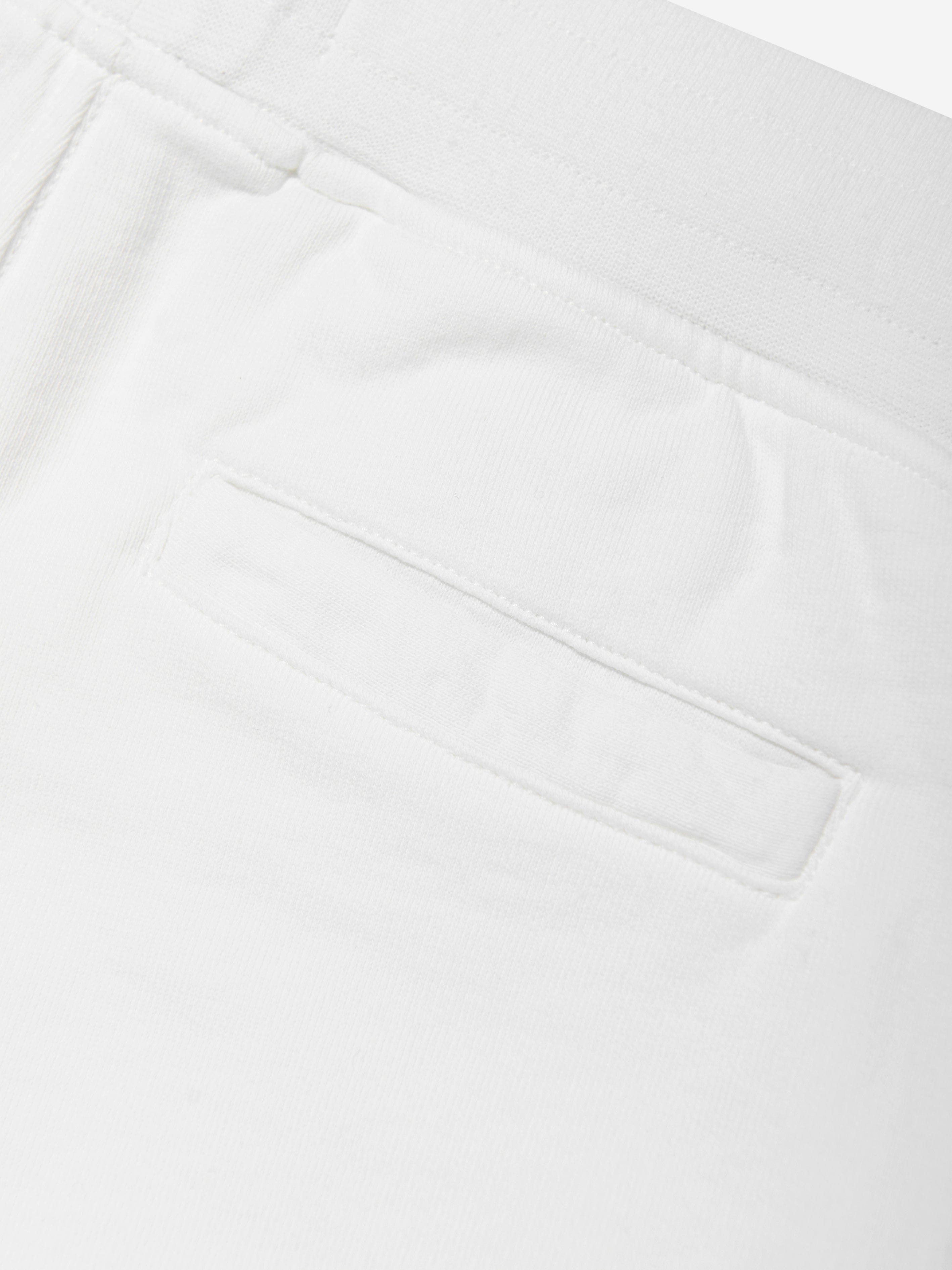 Stone Island Boys Logo Pocket Shorts in White