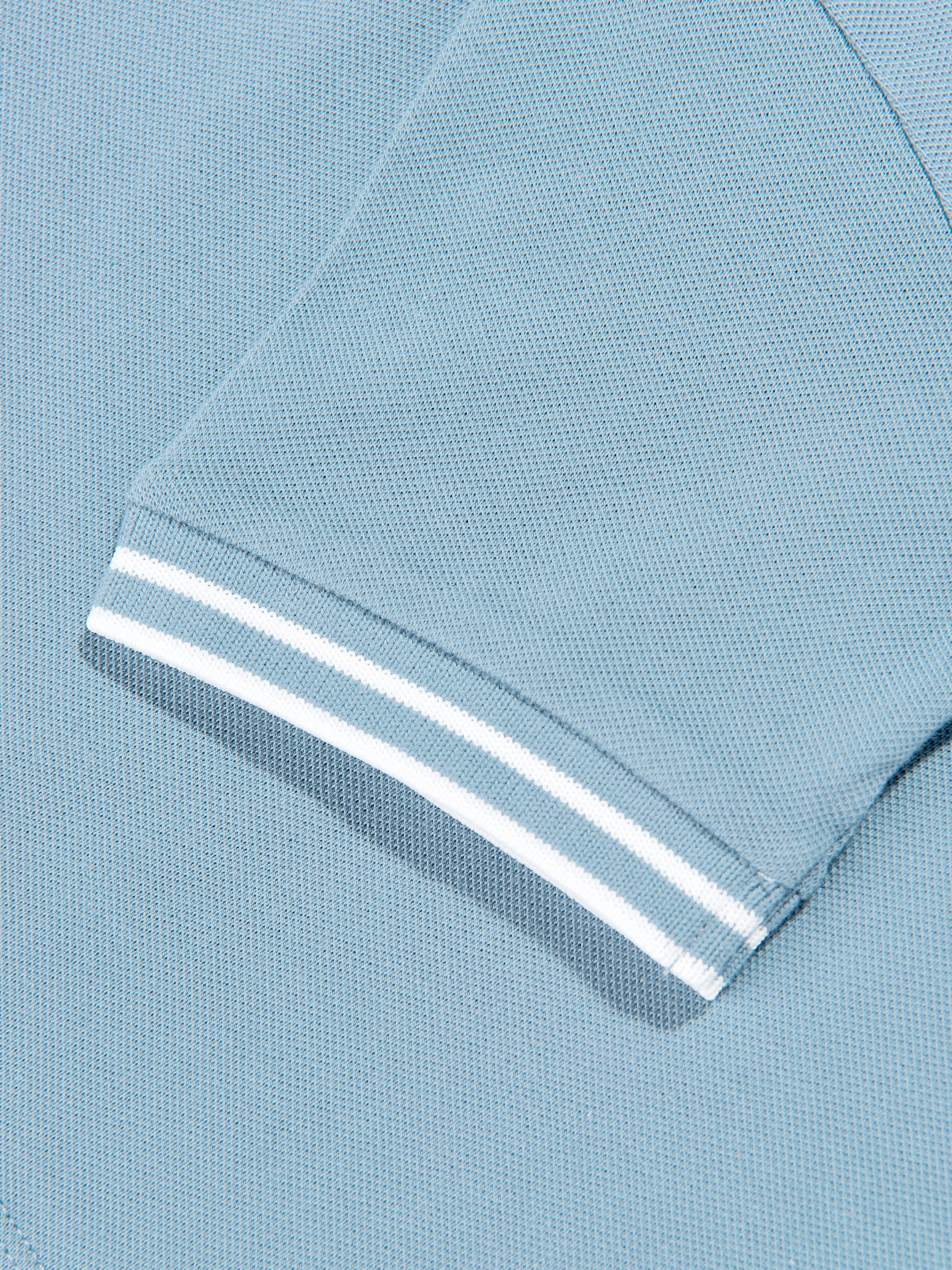 Stone Island Boys Compass Patch Polo Shirt in Blue