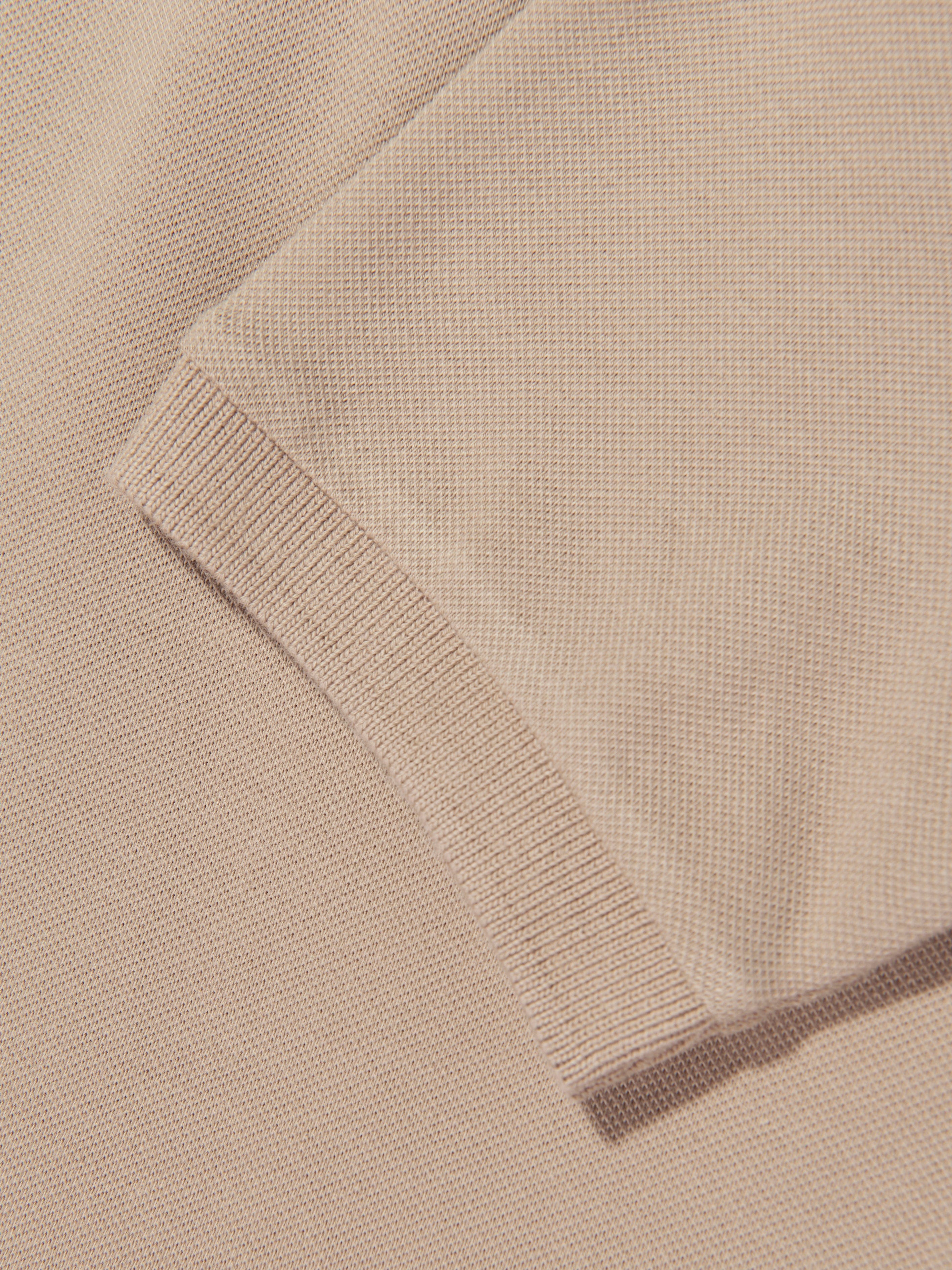 Stone Island Boys Compass Logo Polo Shirt in Beige