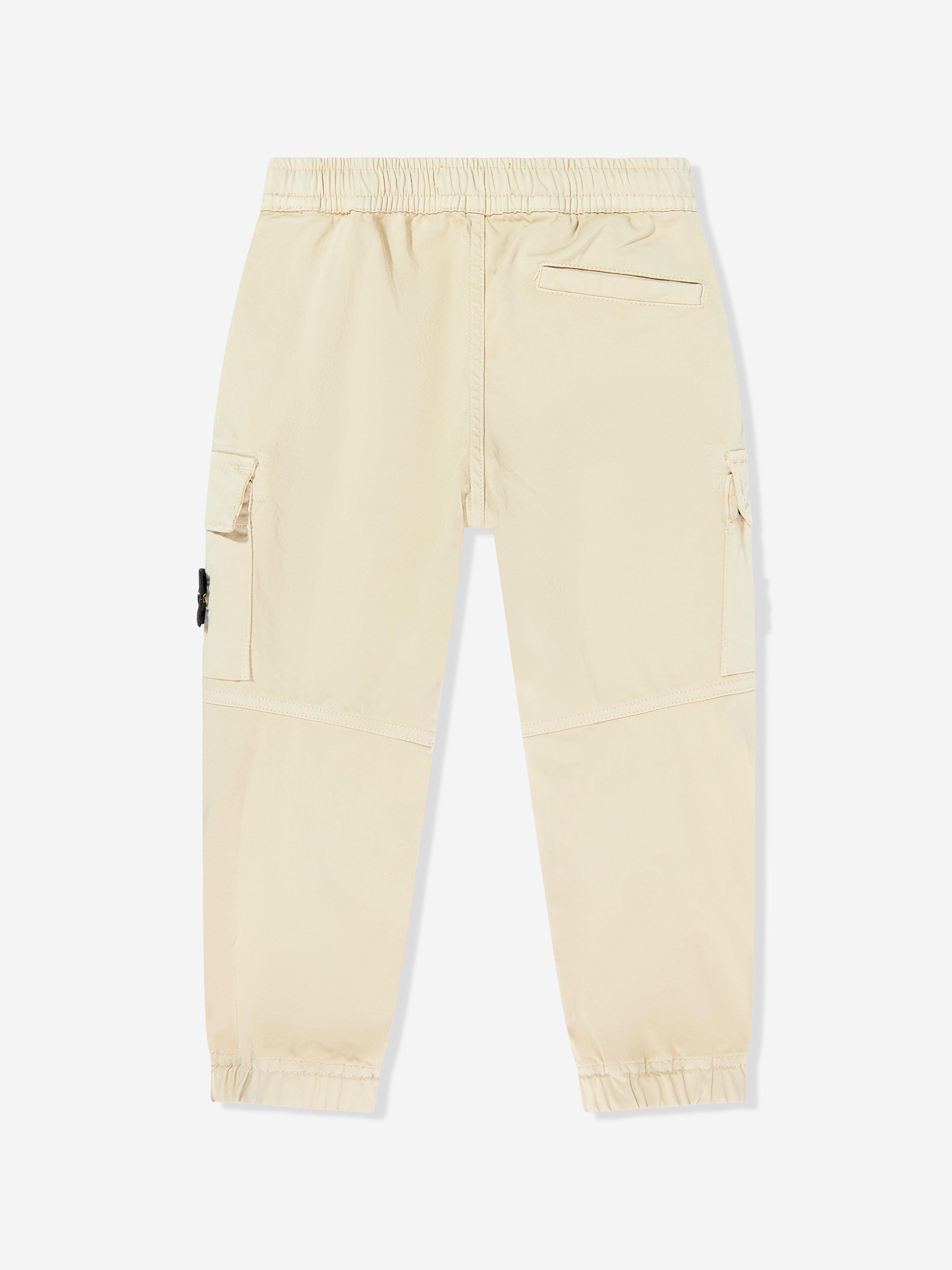 Stone Island Boys Regular Tapered Cargo Trousers in Beige
