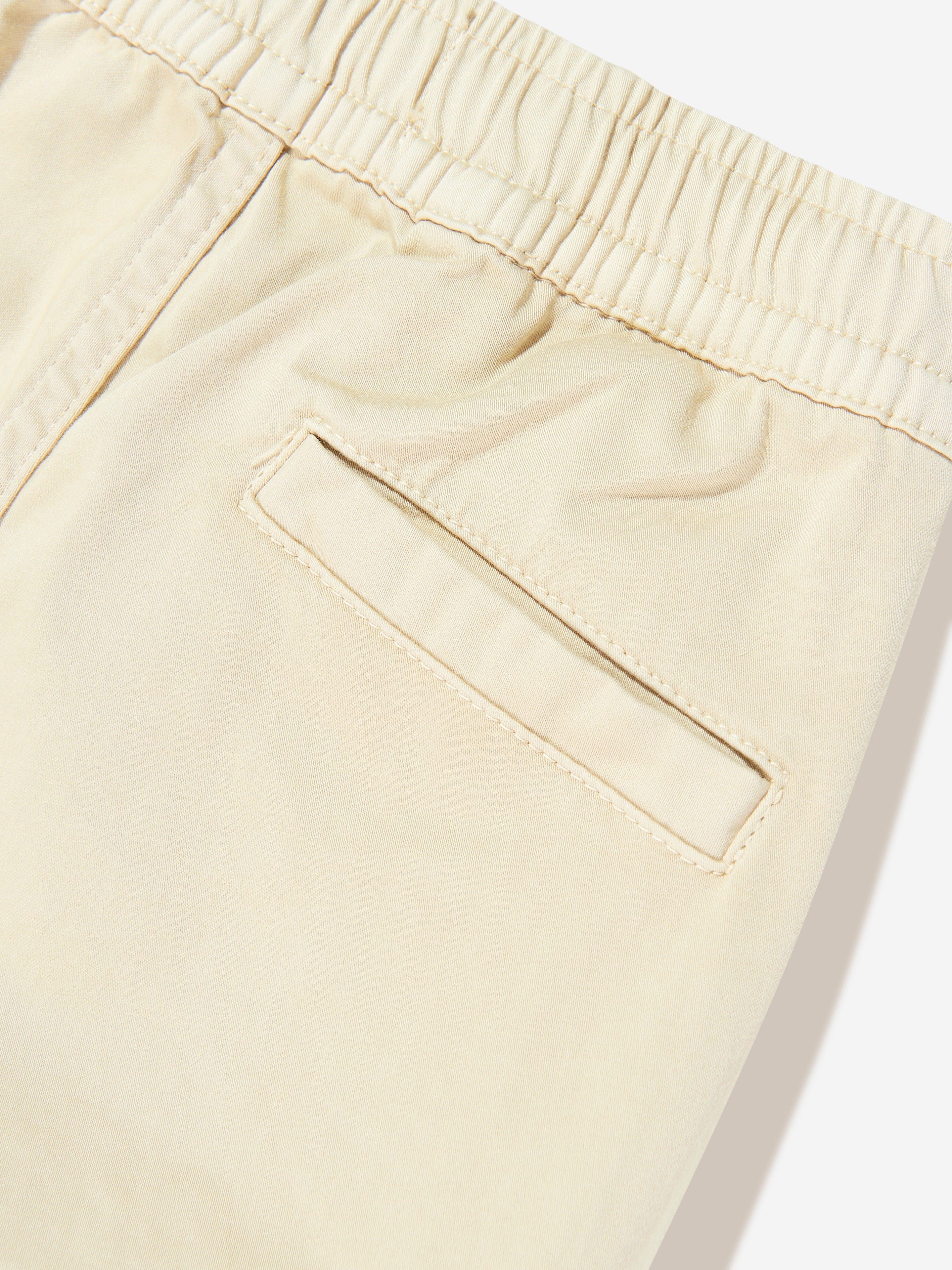 Stone Island Boys Regular Tapered Cargo Trousers in Beige