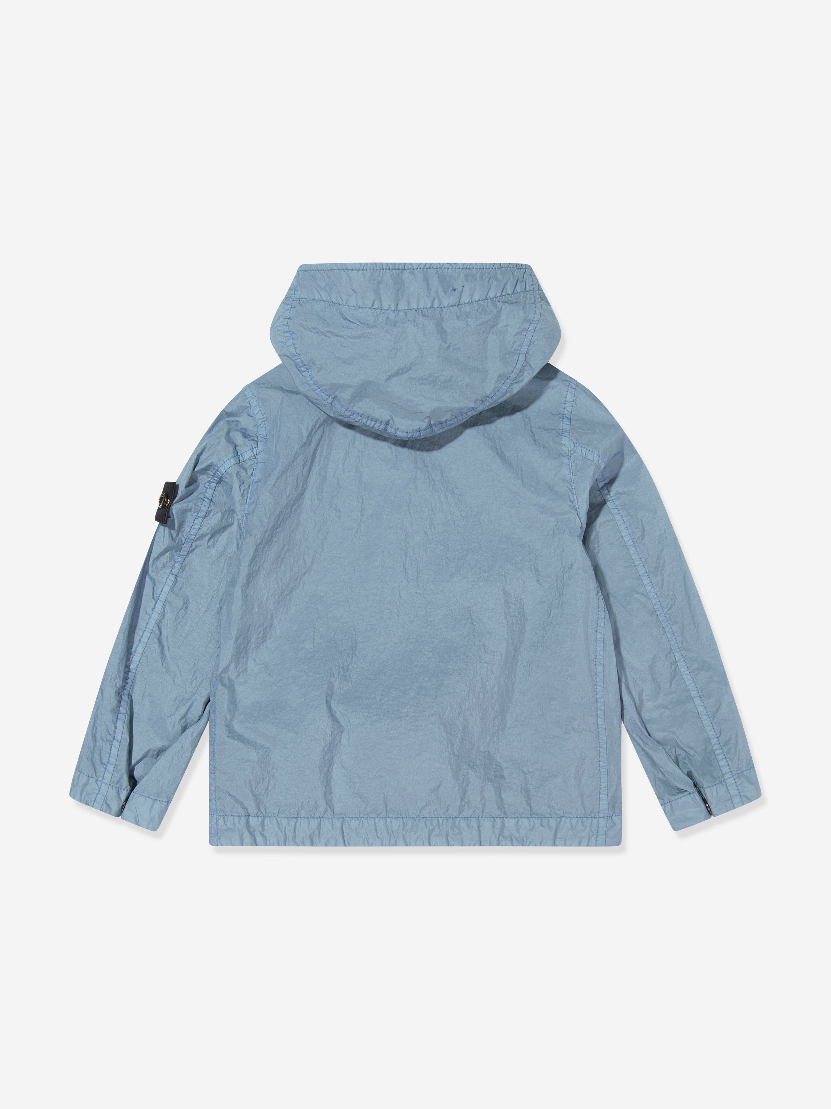Stone Island Boys Lightweight Crinkle Reps Jacket in Blue