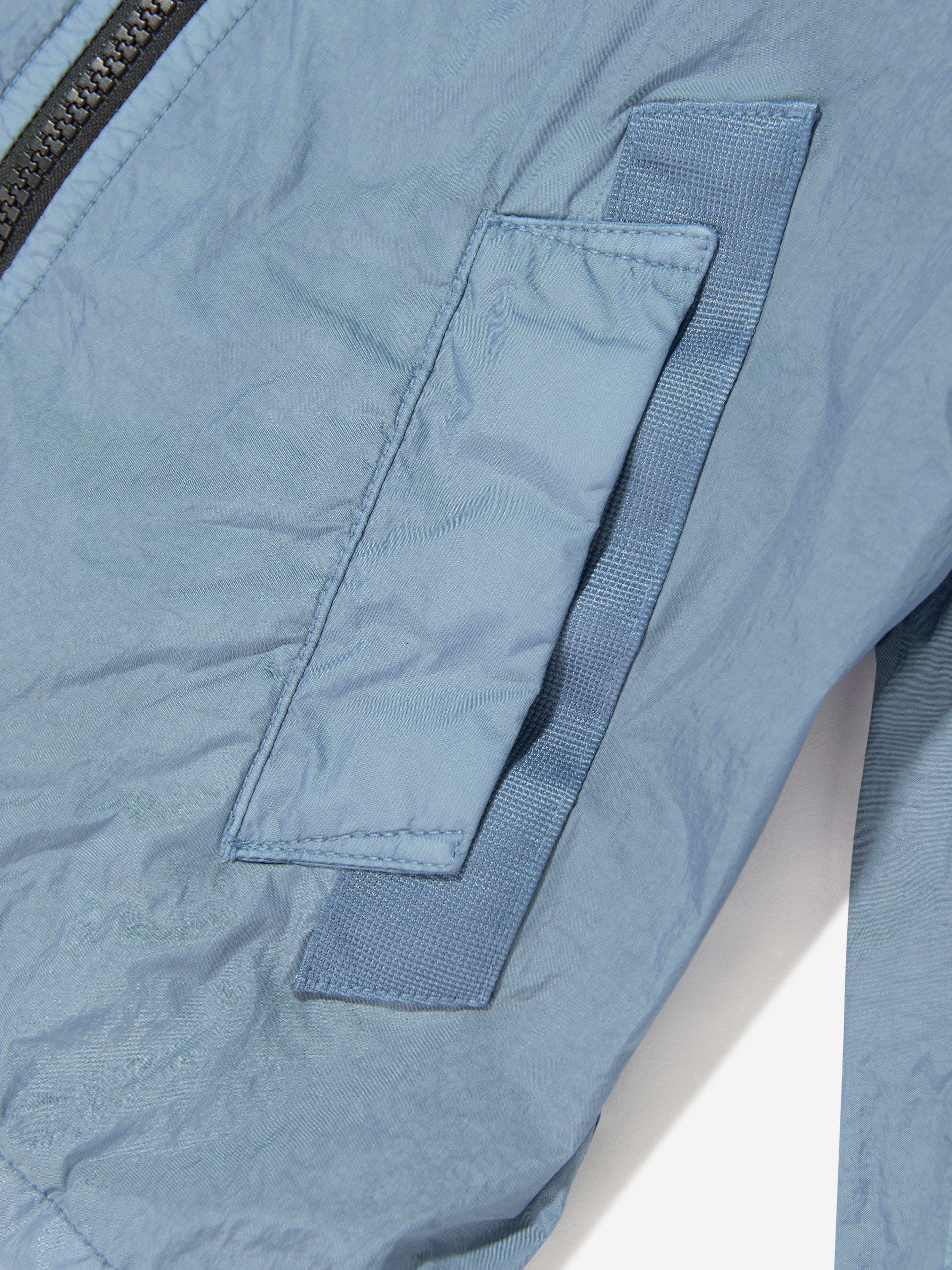 Stone Island Boys Lightweight Crinkle Reps Jacket in Blue