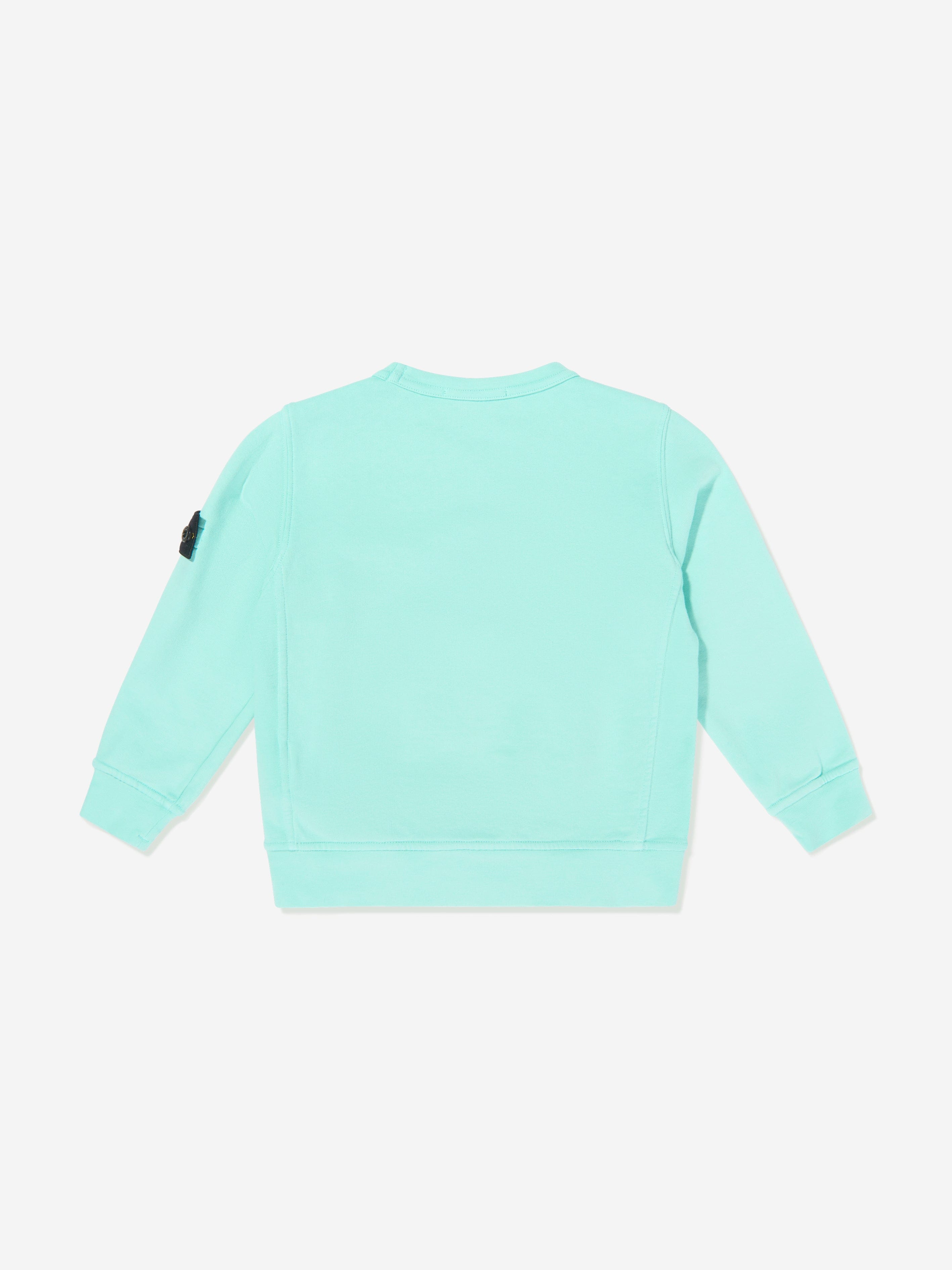 Stone Island Boys Cotton Fleece Sweatshirt in Blue
