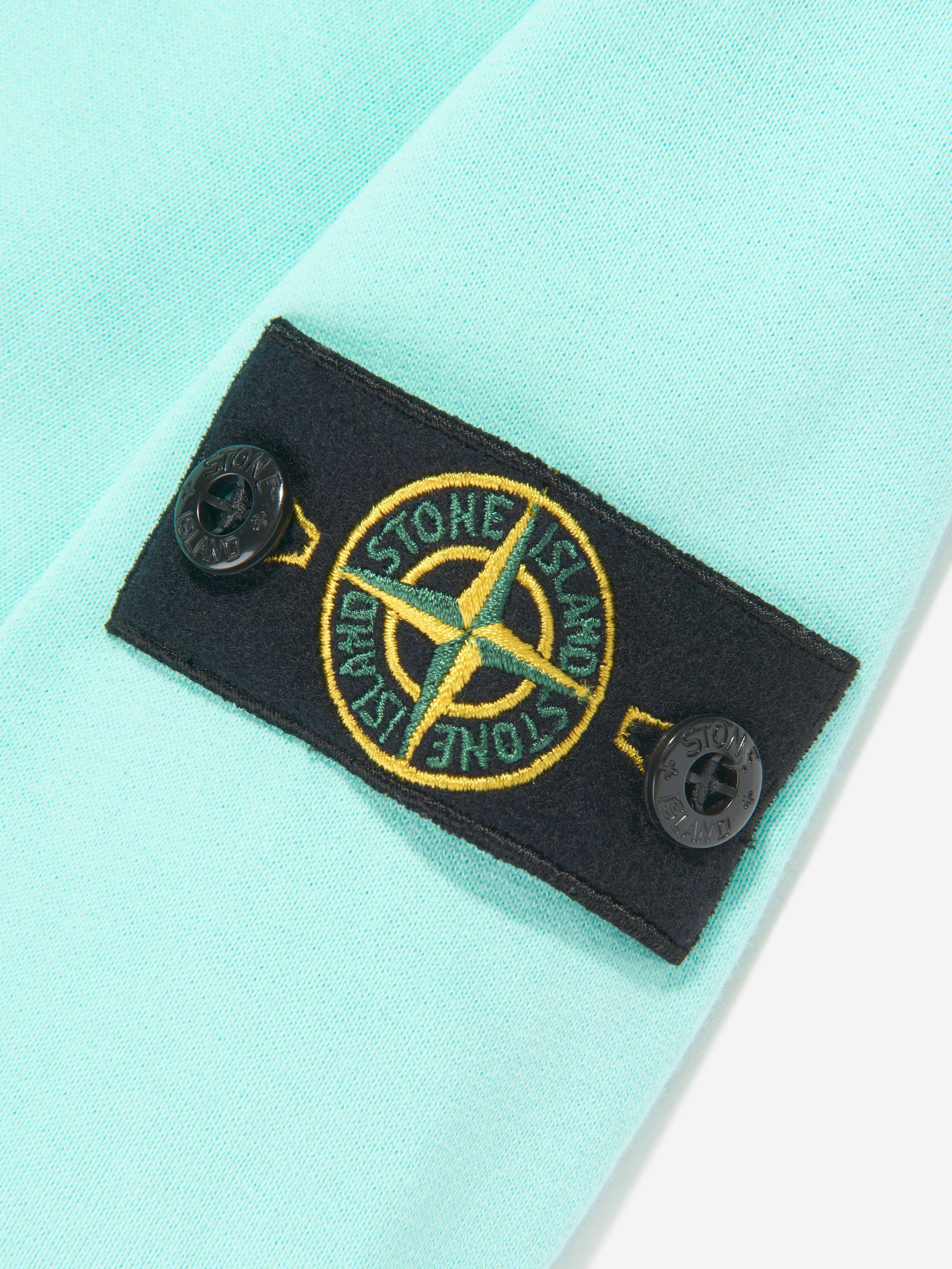 Stone Island Boys Cotton Fleece Sweatshirt in Blue