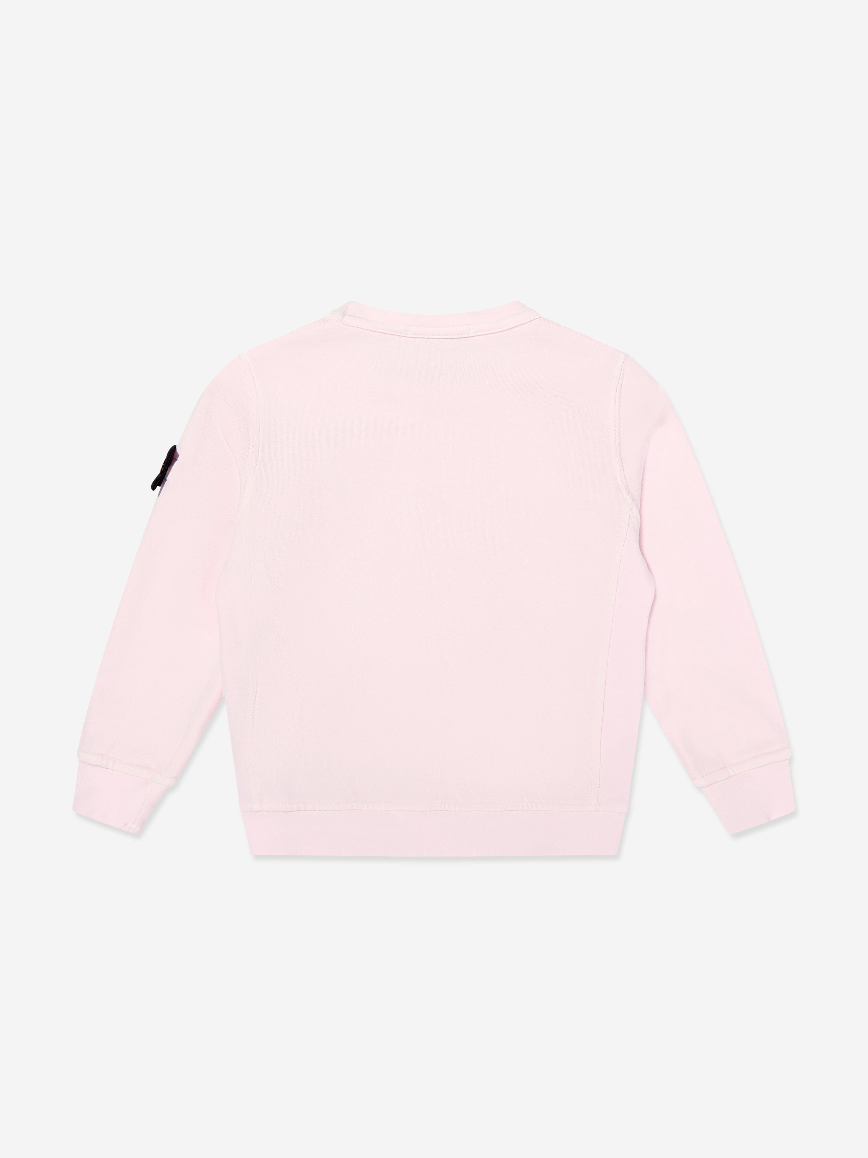 Stone Island Boys Cotton Fleece Sweatshirt in Pink