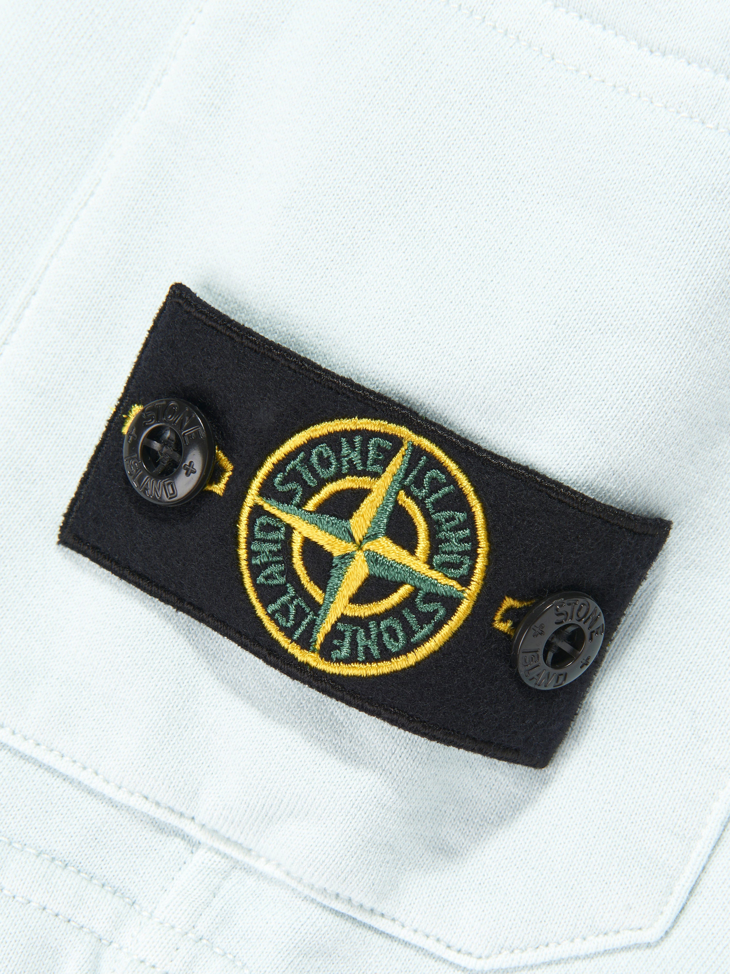 Stone Island Boys Logo Pocket Shorts in Blue