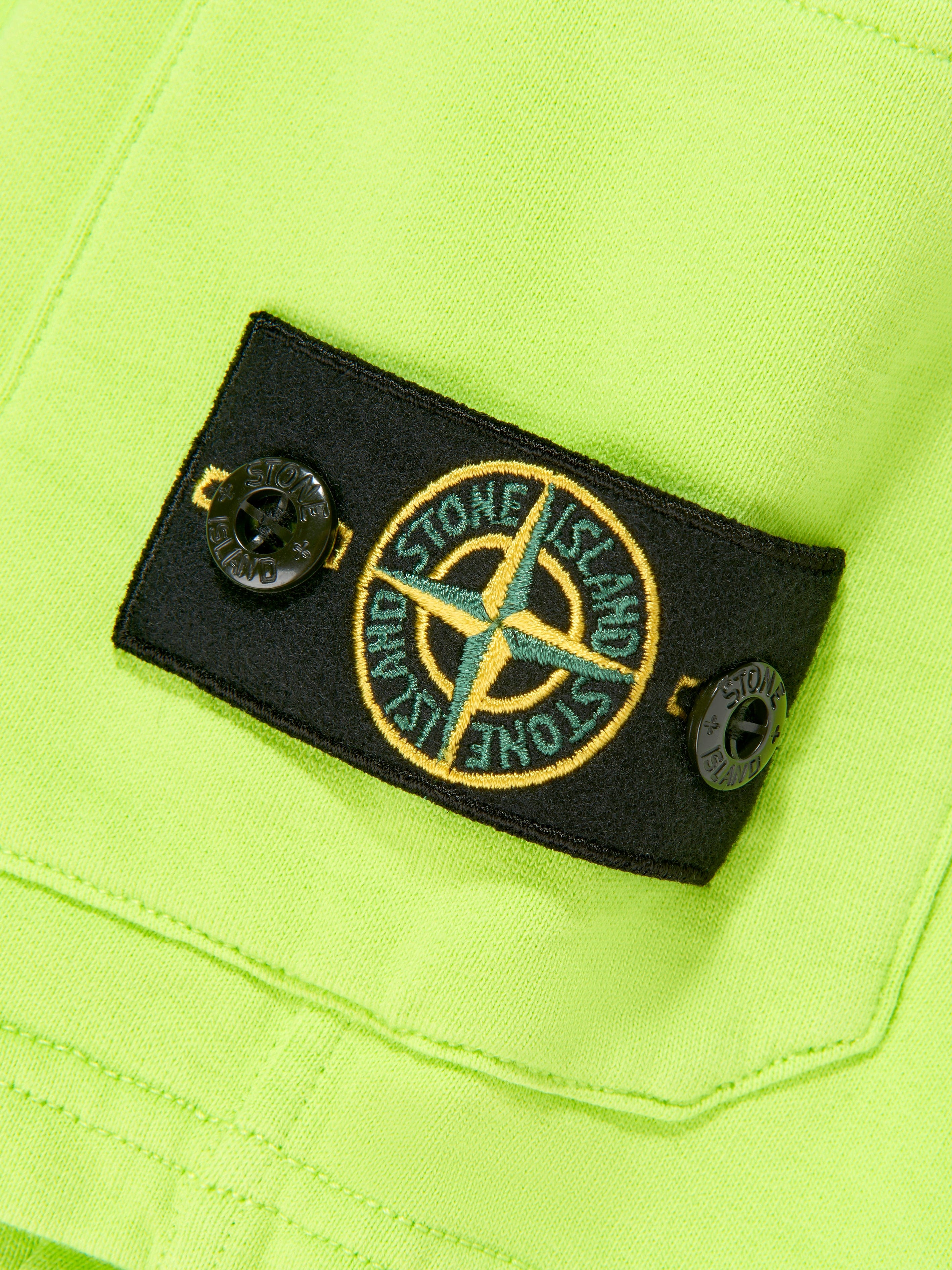 Stone Island Boys Logo Pocket Shorts in Green