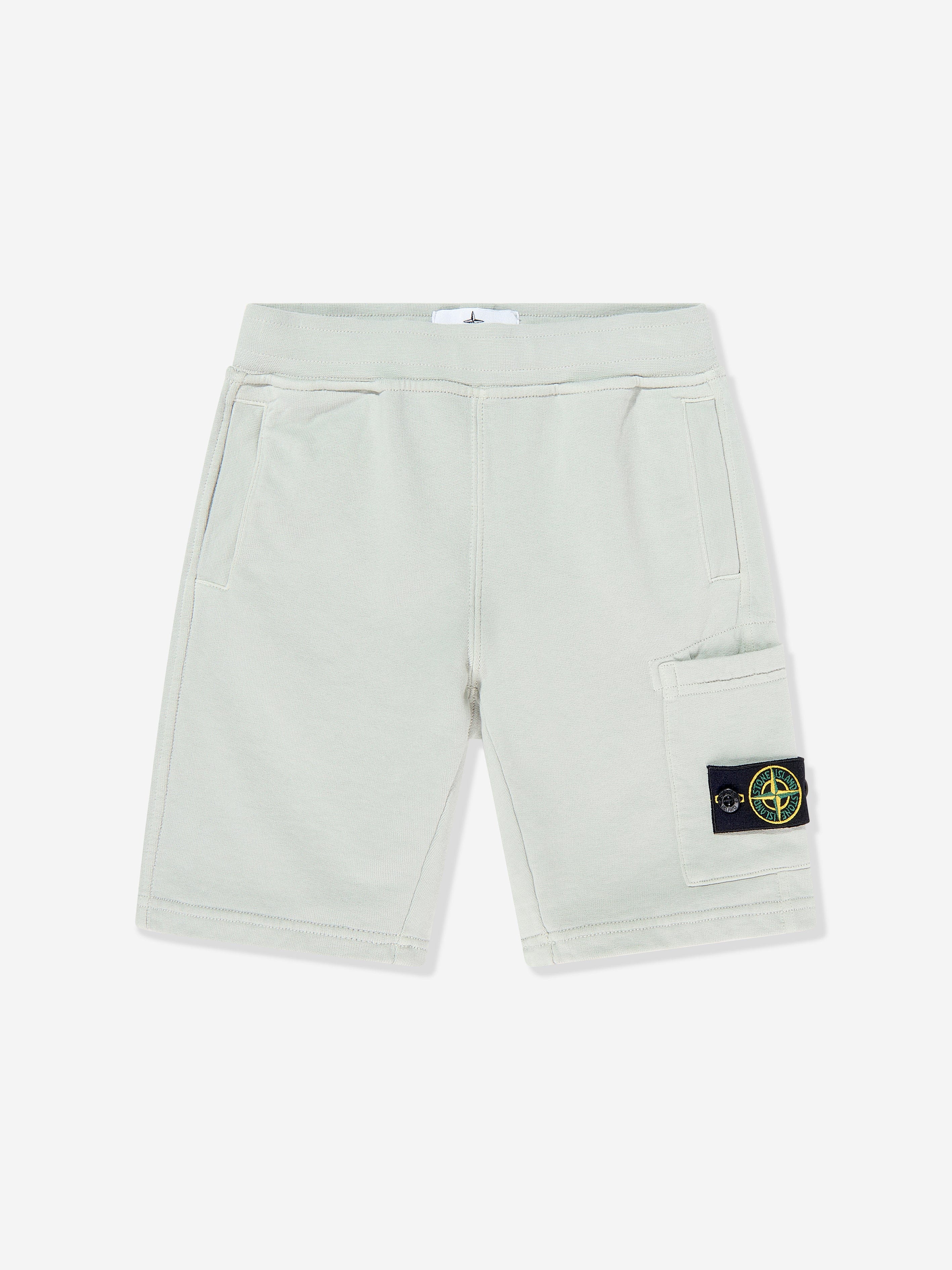 Stone Island Boys Logo Pocket Shorts in Grey
