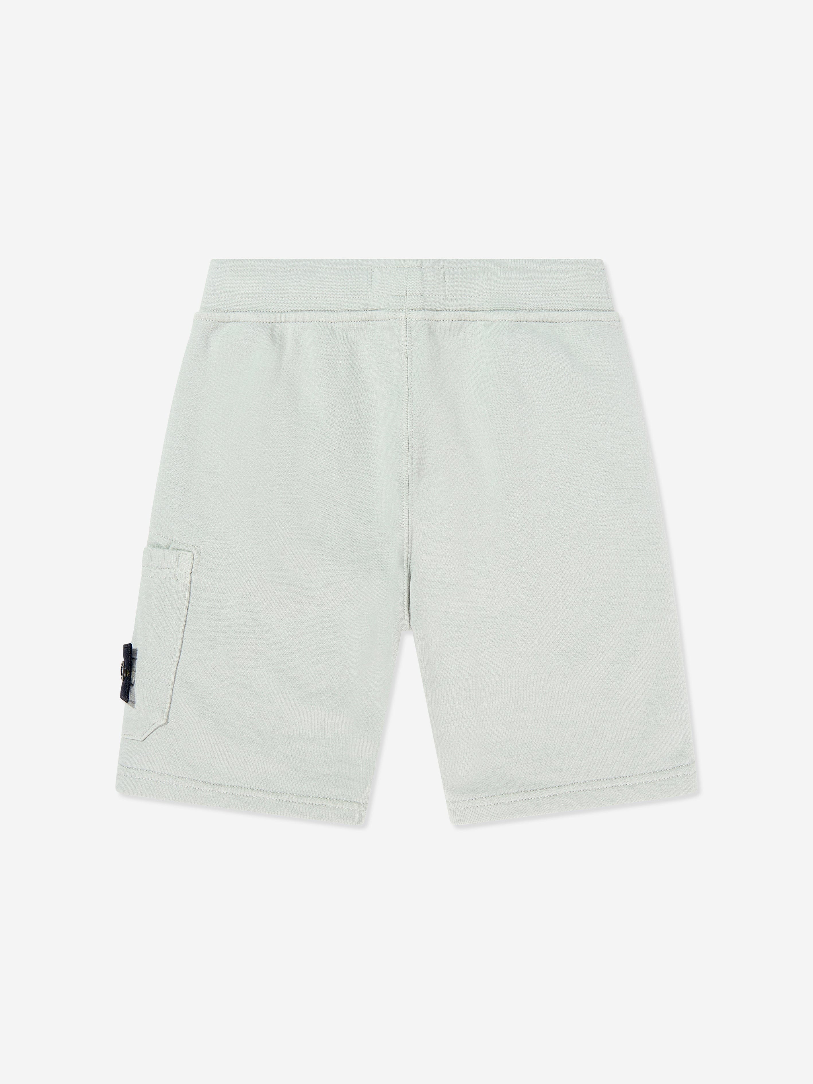 Stone Island Boys Logo Pocket Shorts in Grey