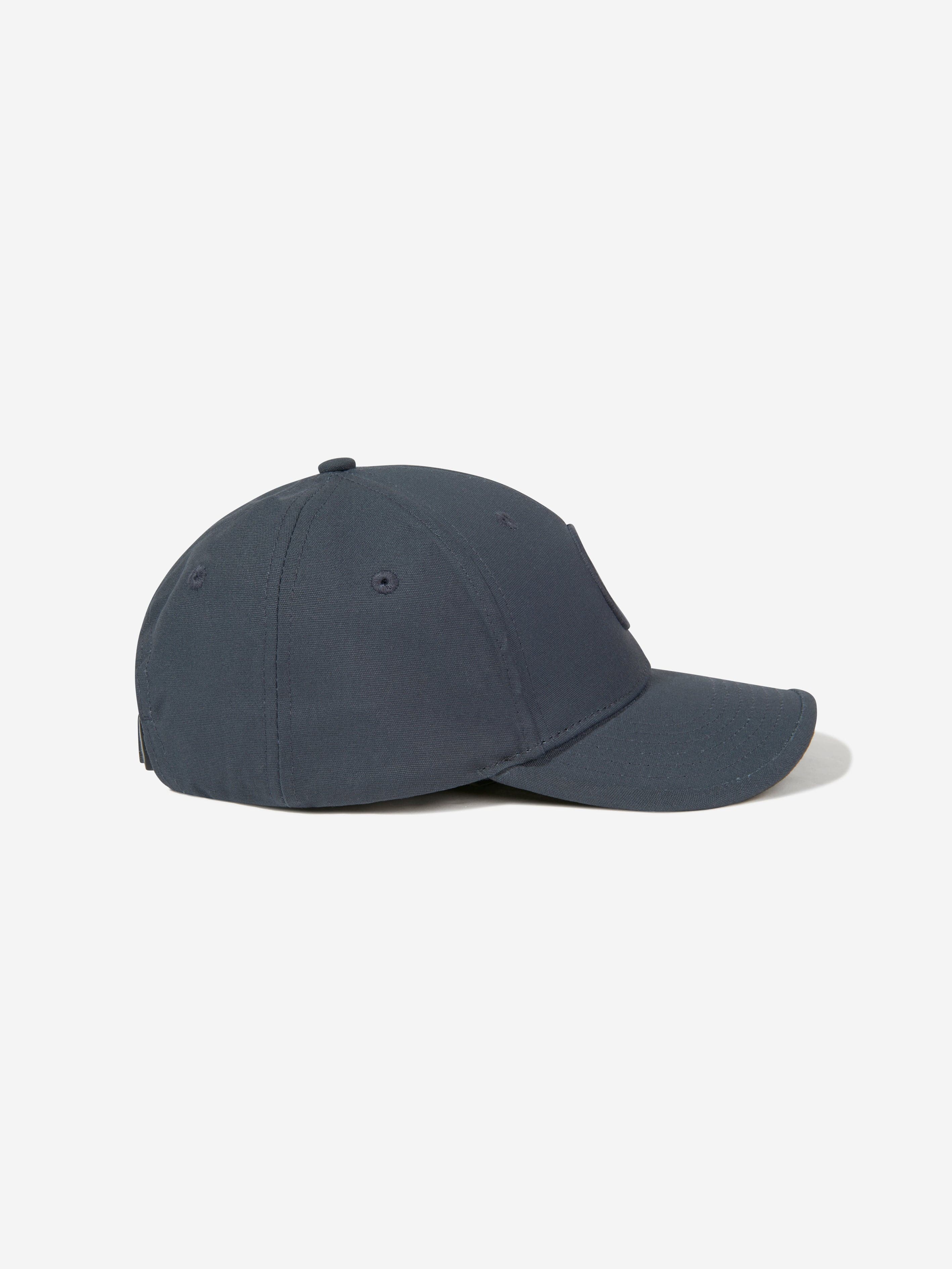 Stone Island Boys Embroidered Compass Logo Cap in Navy