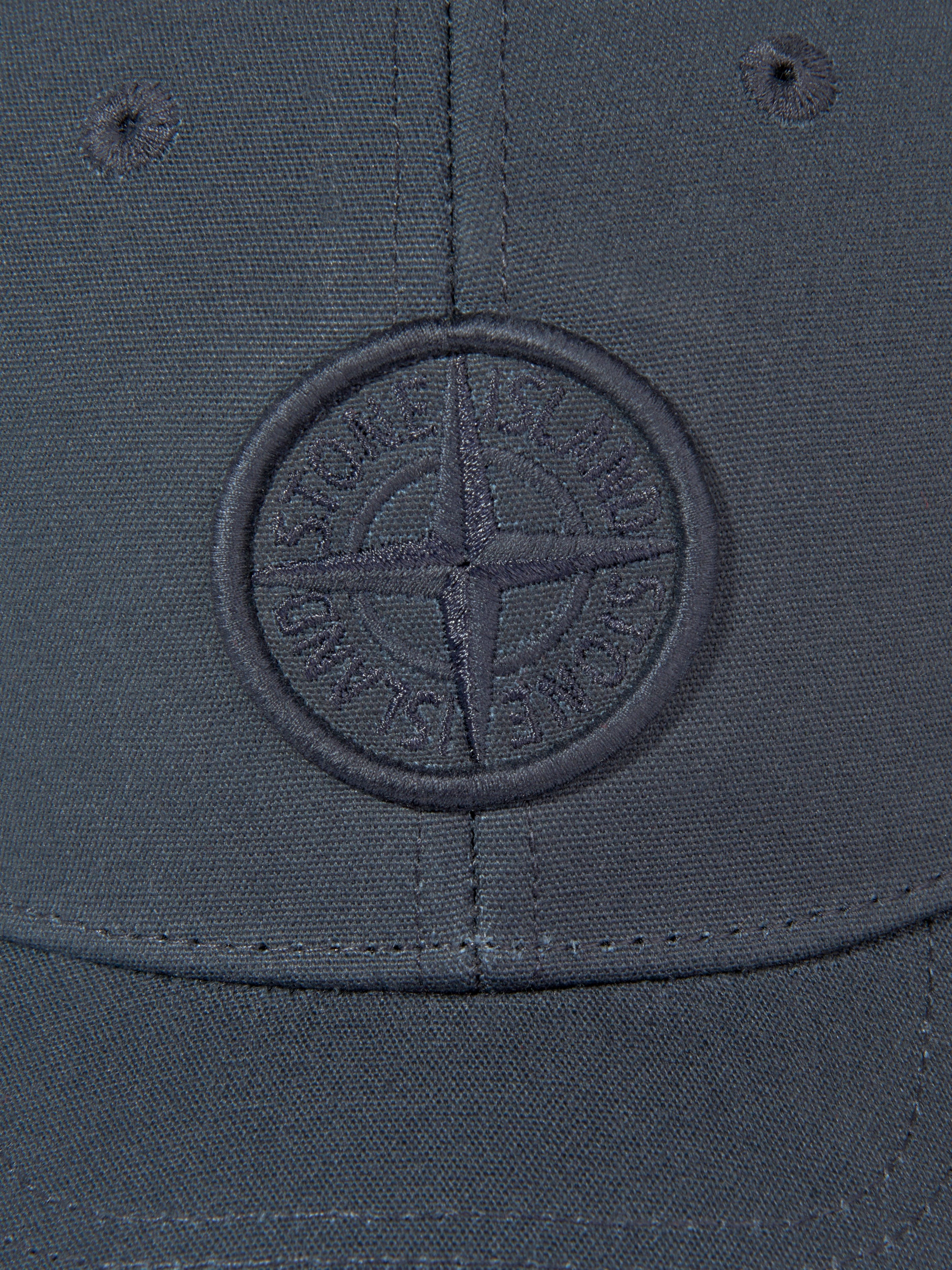 Stone Island Boys Embroidered Compass Logo Cap in Navy