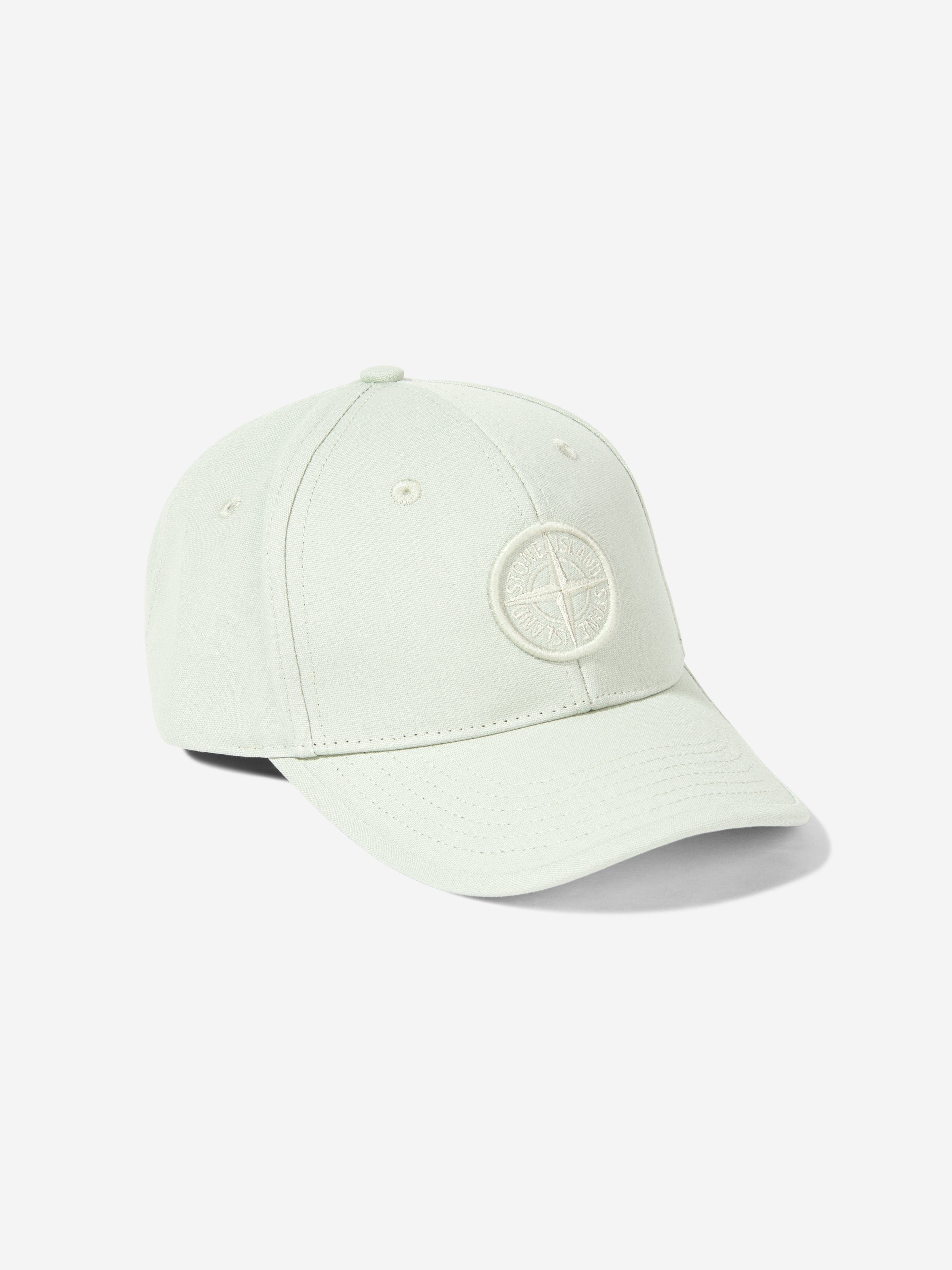 Stone Island Boys Embroidered Compass Logo Cap in Grey