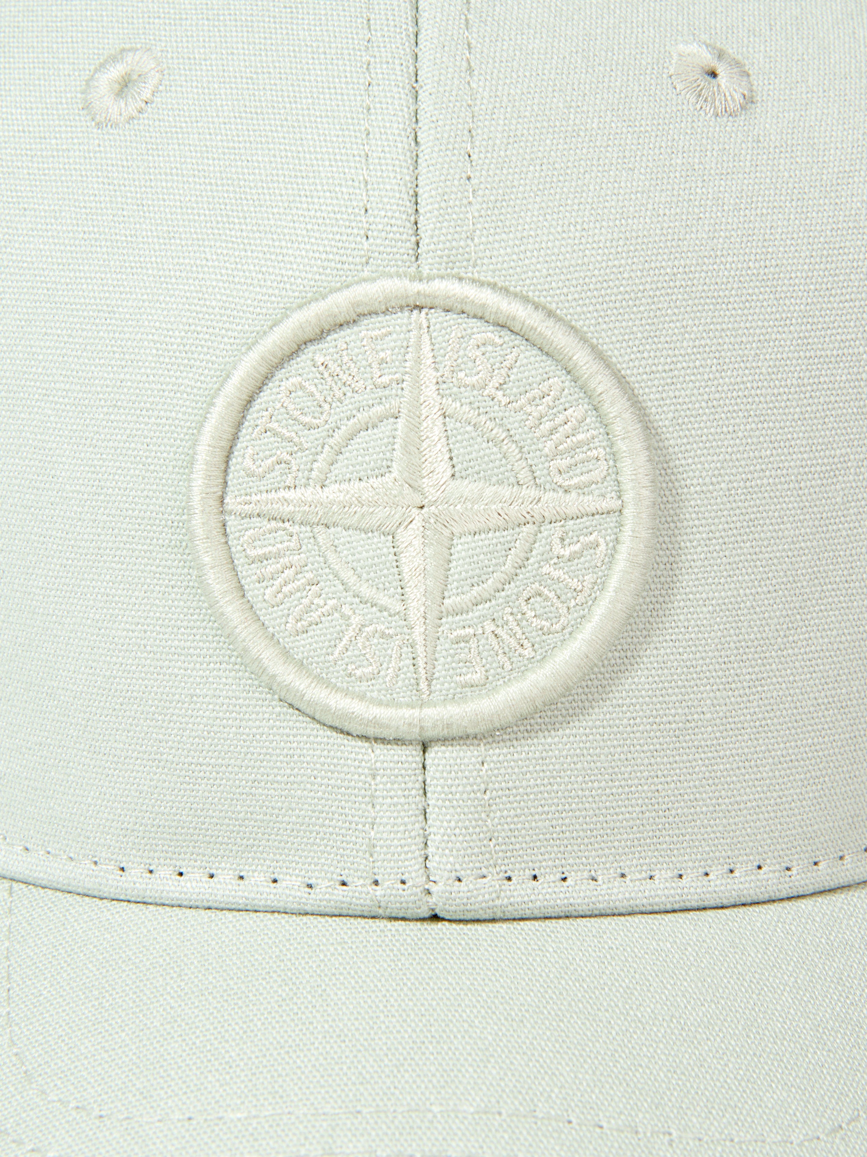 Stone Island Boys Embroidered Compass Logo Cap in Grey