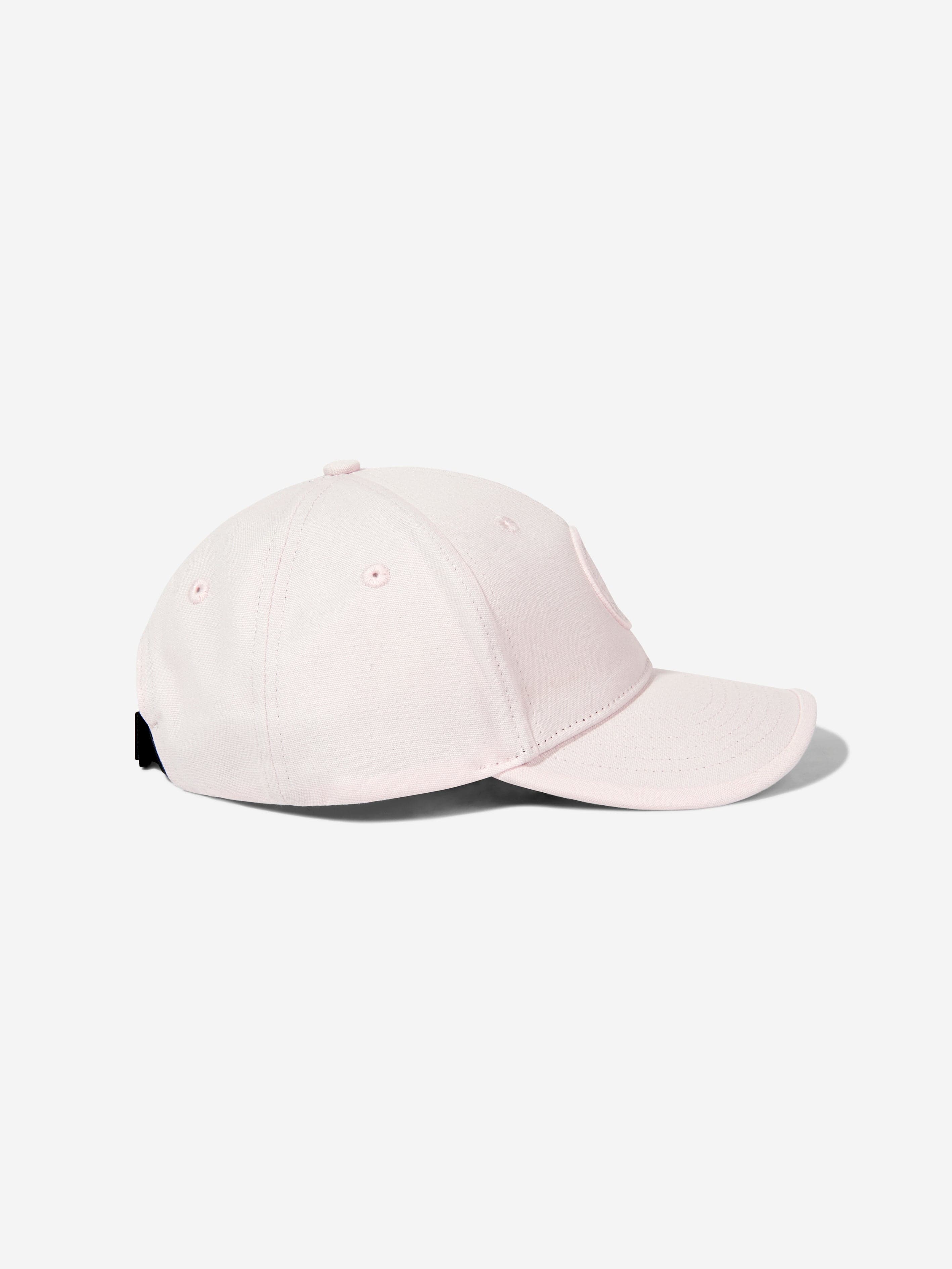 Stone Island Boys Embroidered Compass Logo Cap in Pink