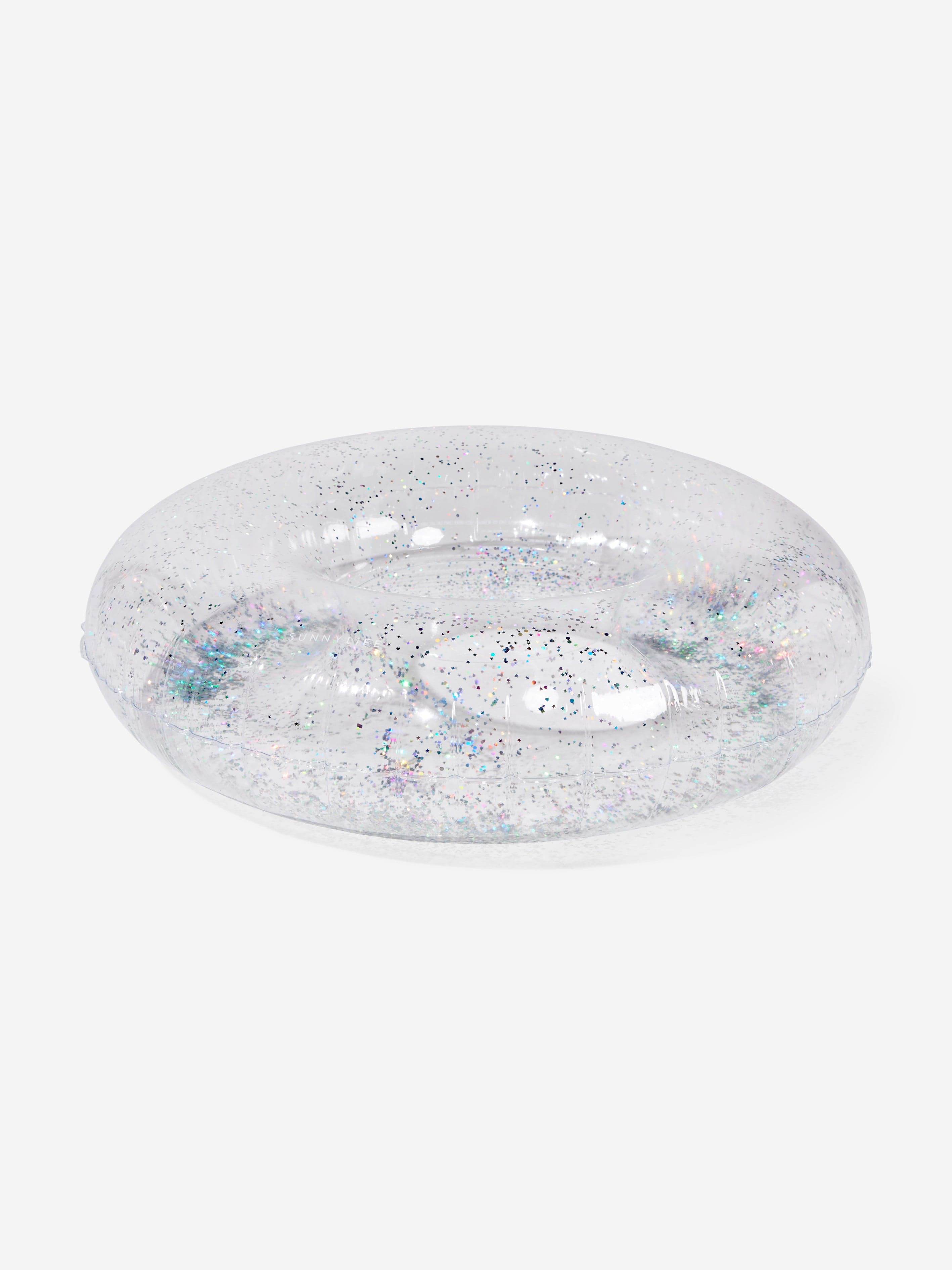 Sunnylife Girls Glitter Pool Ring in Silver