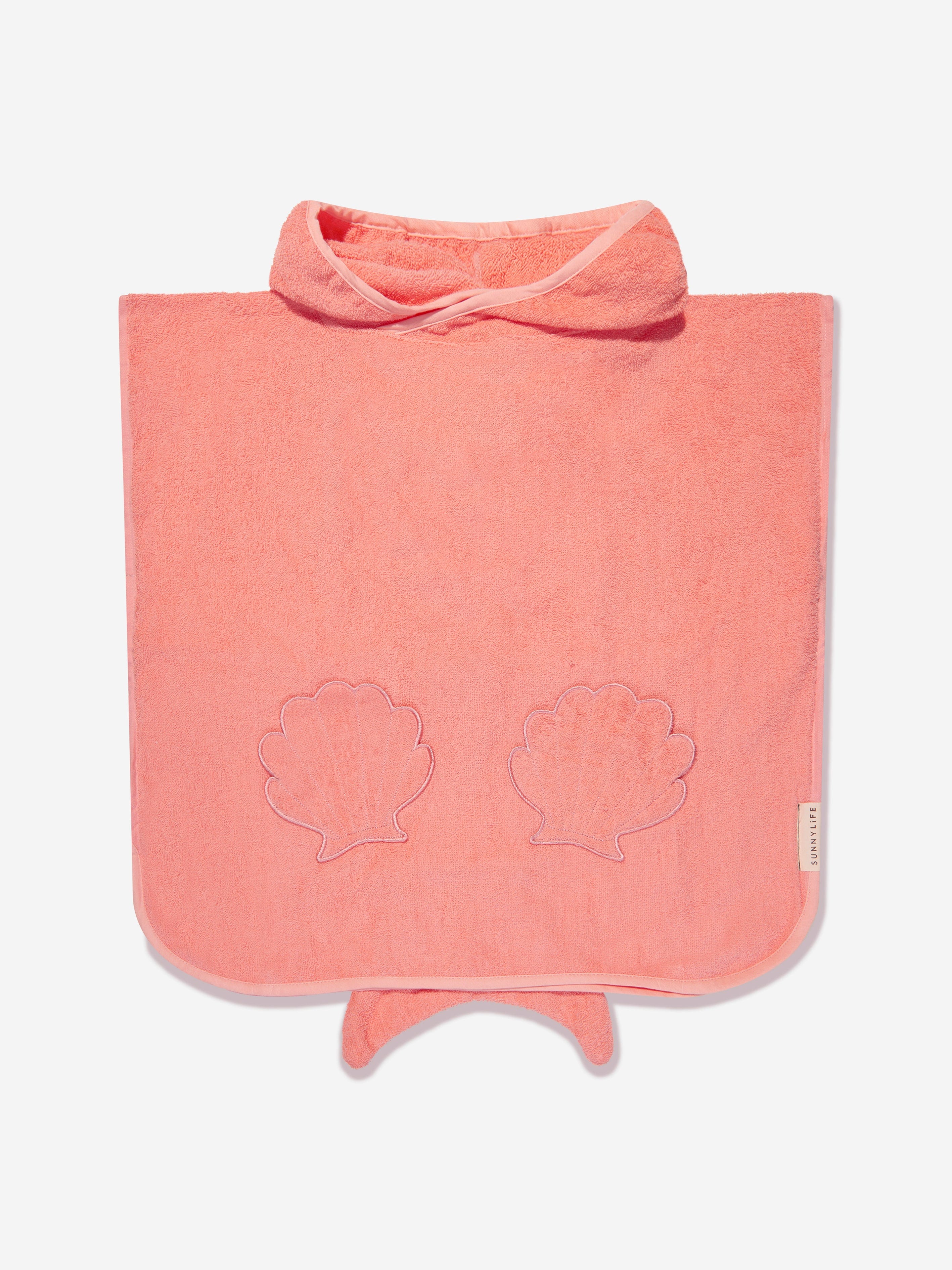 Sunnylife Kids Ocean Treasure Hooded Beach Towel in Coral