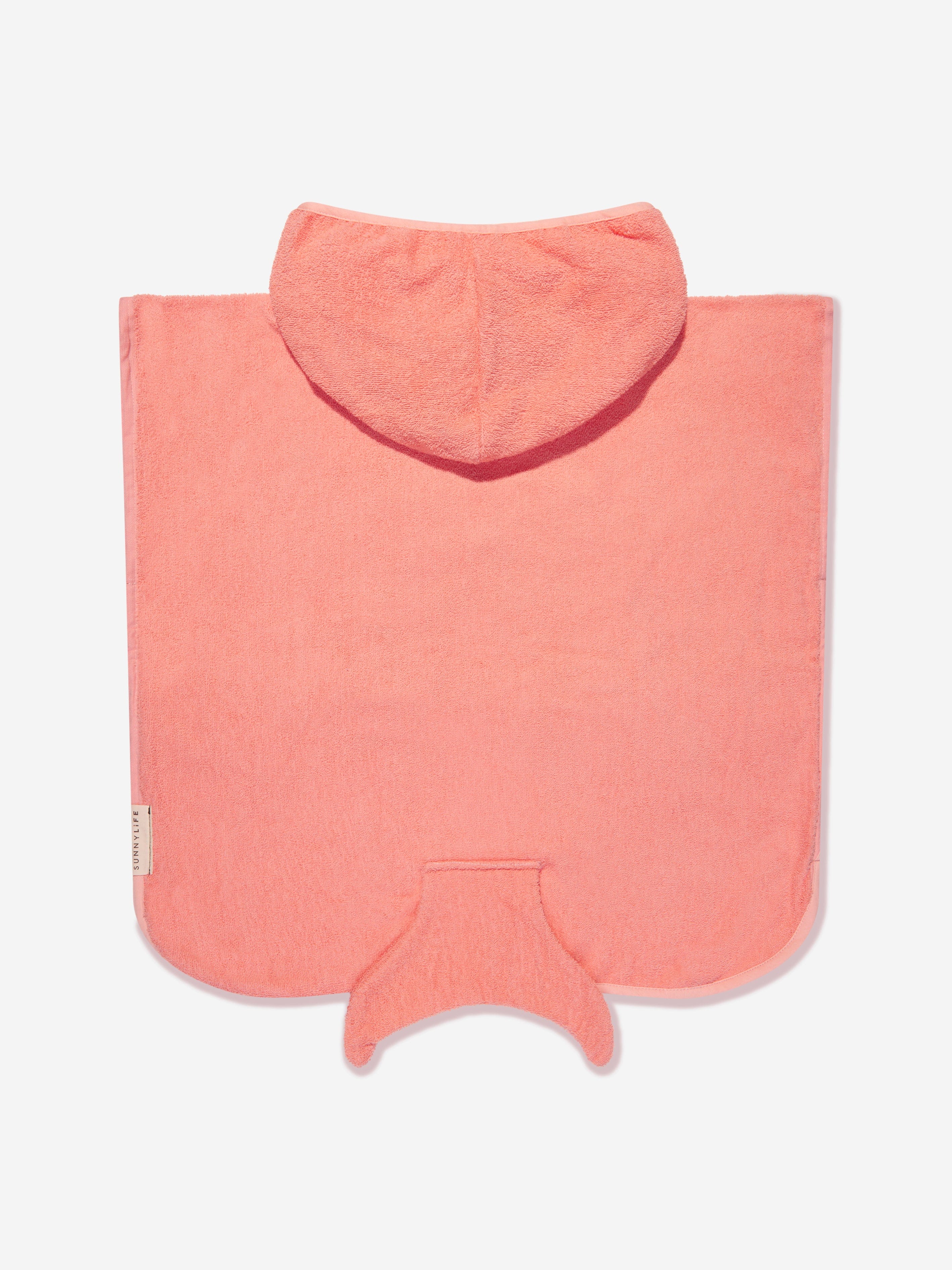 Sunnylife Kids Ocean Treasure Hooded Beach Towel in Coral