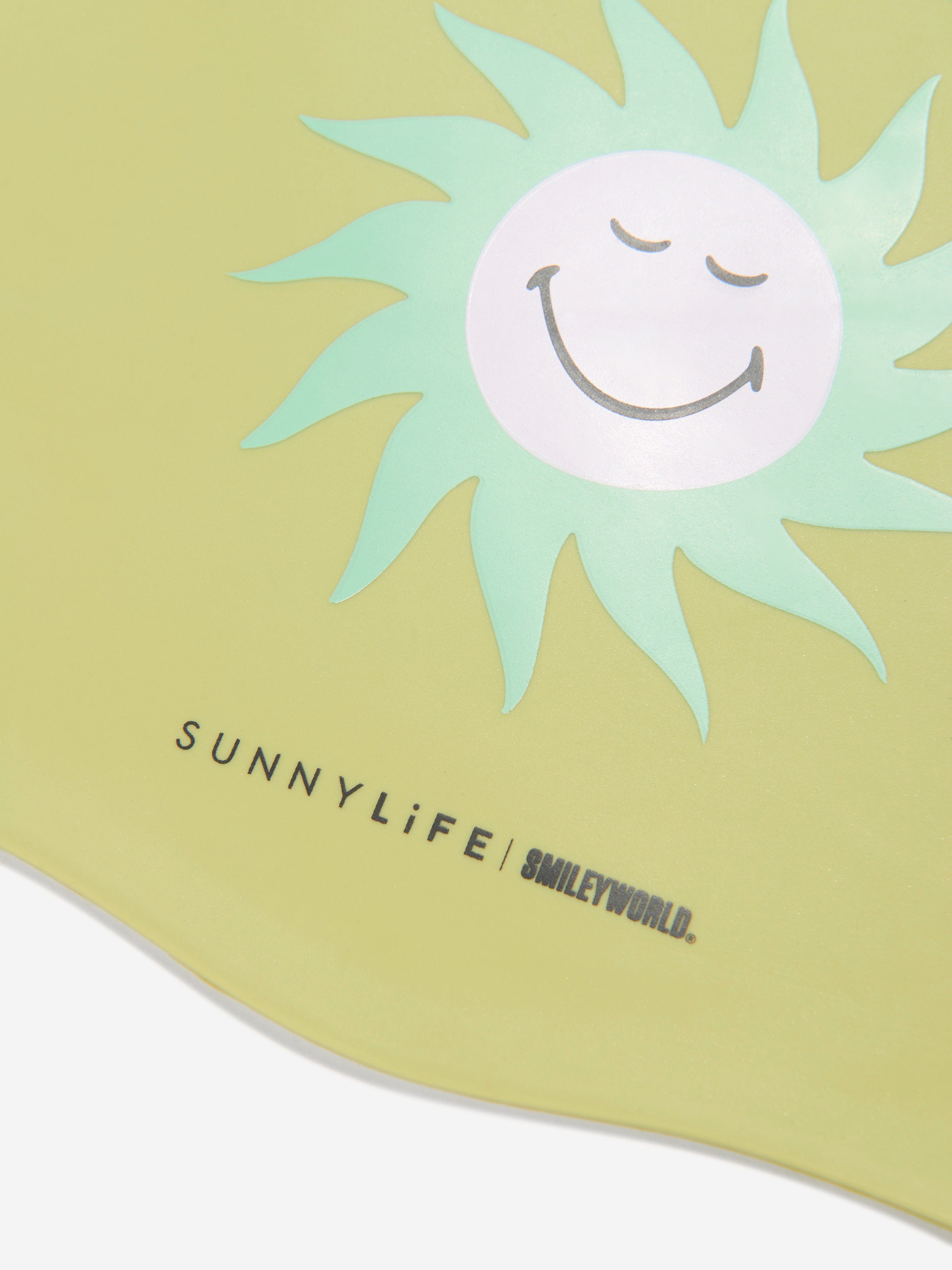 Sunnylife Kids Smiley World Swimming Cap in Green