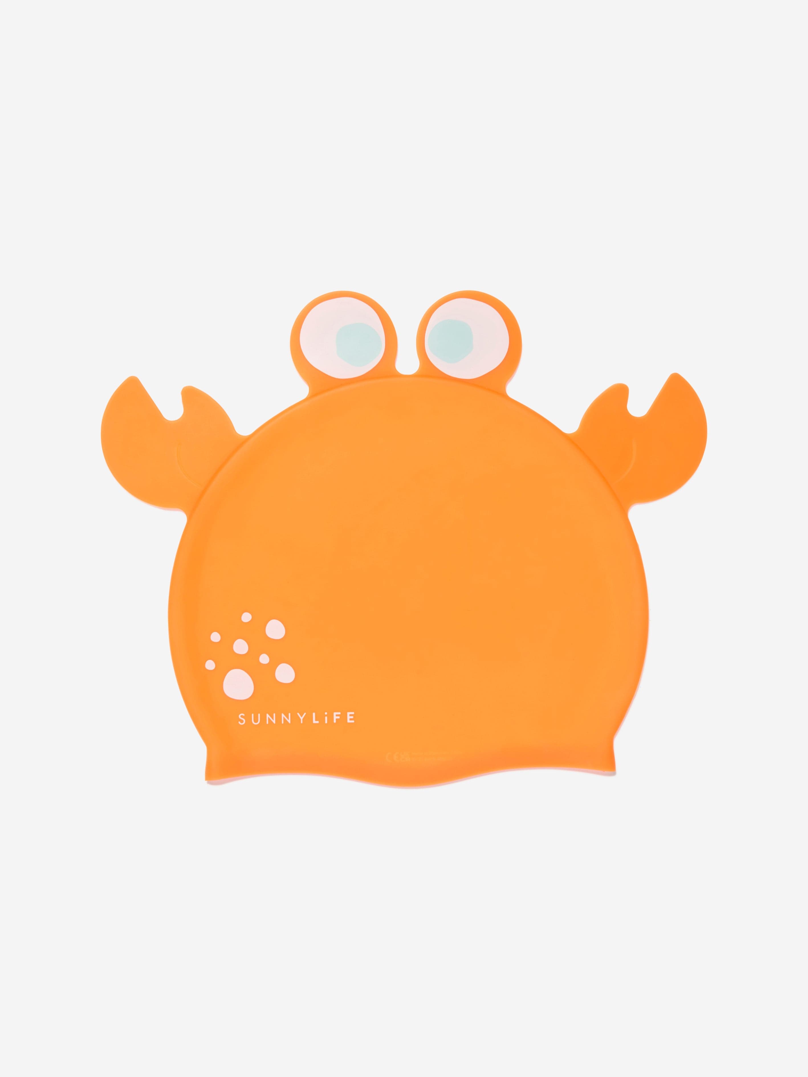 Sunnylife Kids Sonny The Sea Creature Shaped Swimming Cap in Orange